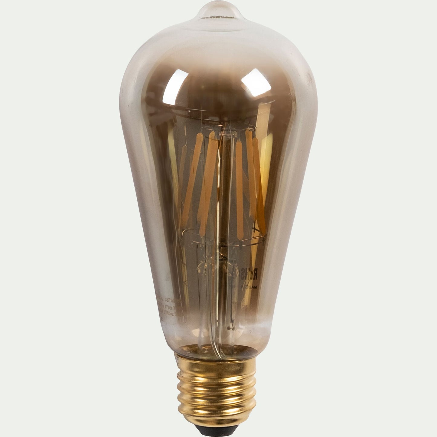 POIRE - Ampoule décorative LED grise H16cm culot E27