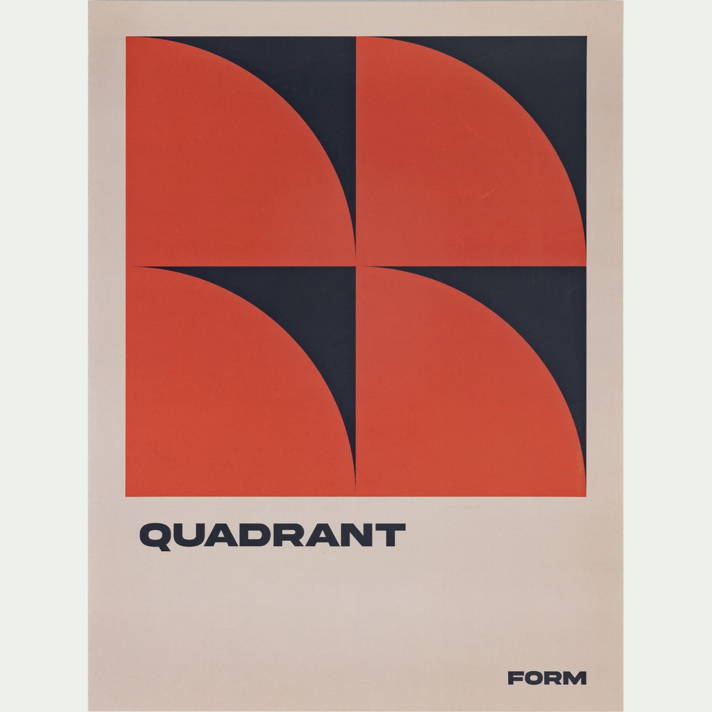 QUADRANT FORM - Affiche graphique 30x40cm - terracotta