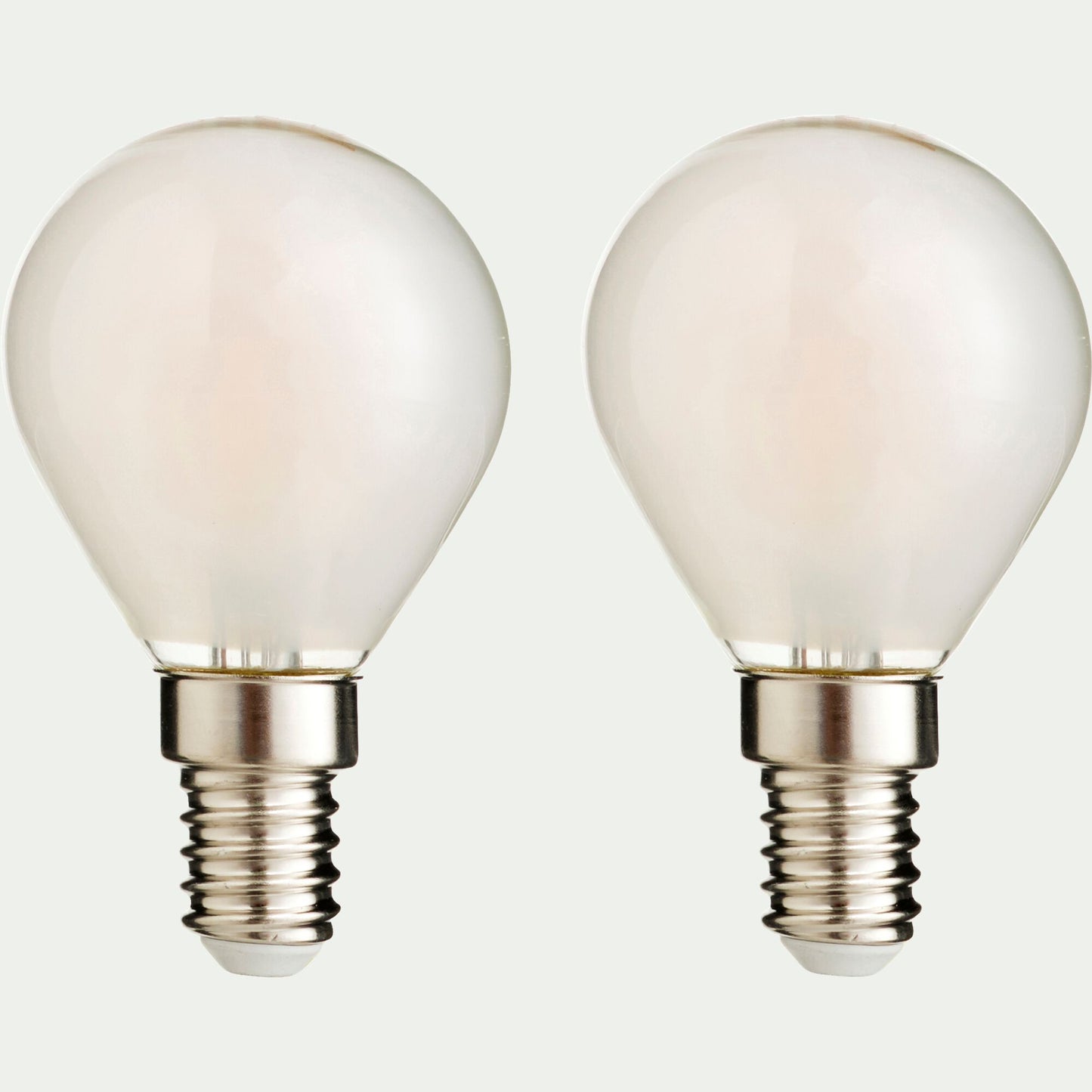 SPHERE - Lot de 2 ampoules LED verre dépoli culot E14 - blanc