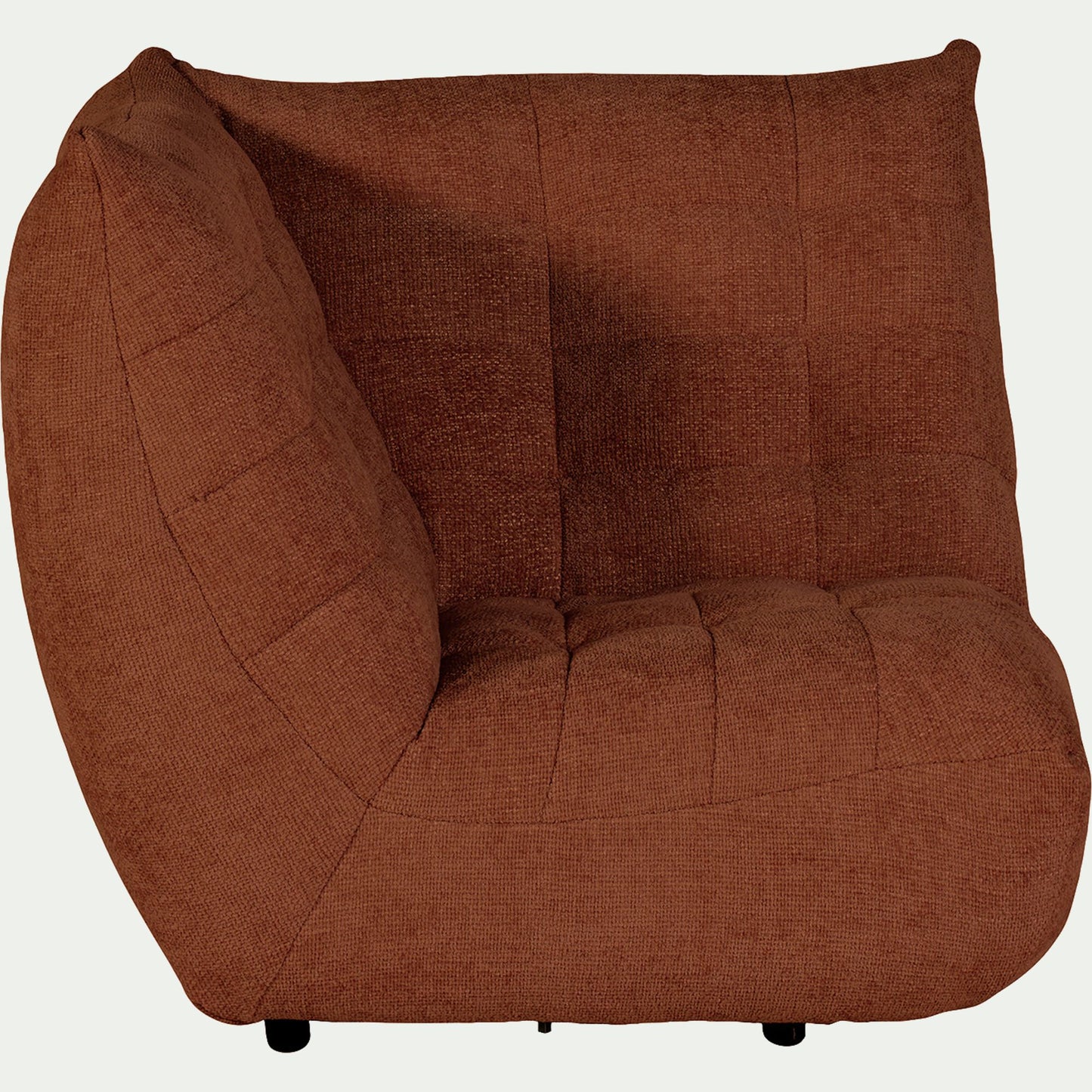 SCALO - Module de canapé d'angle en tissu chenille - brun rustrel