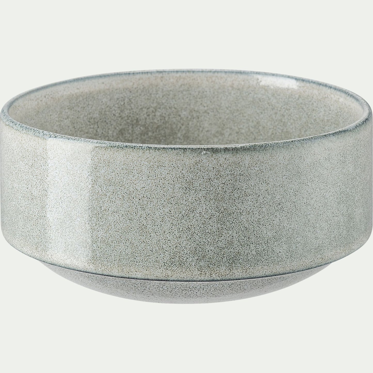 PIETRA - Assiette creuse en grès émail réactif D15,5cm - gris clair