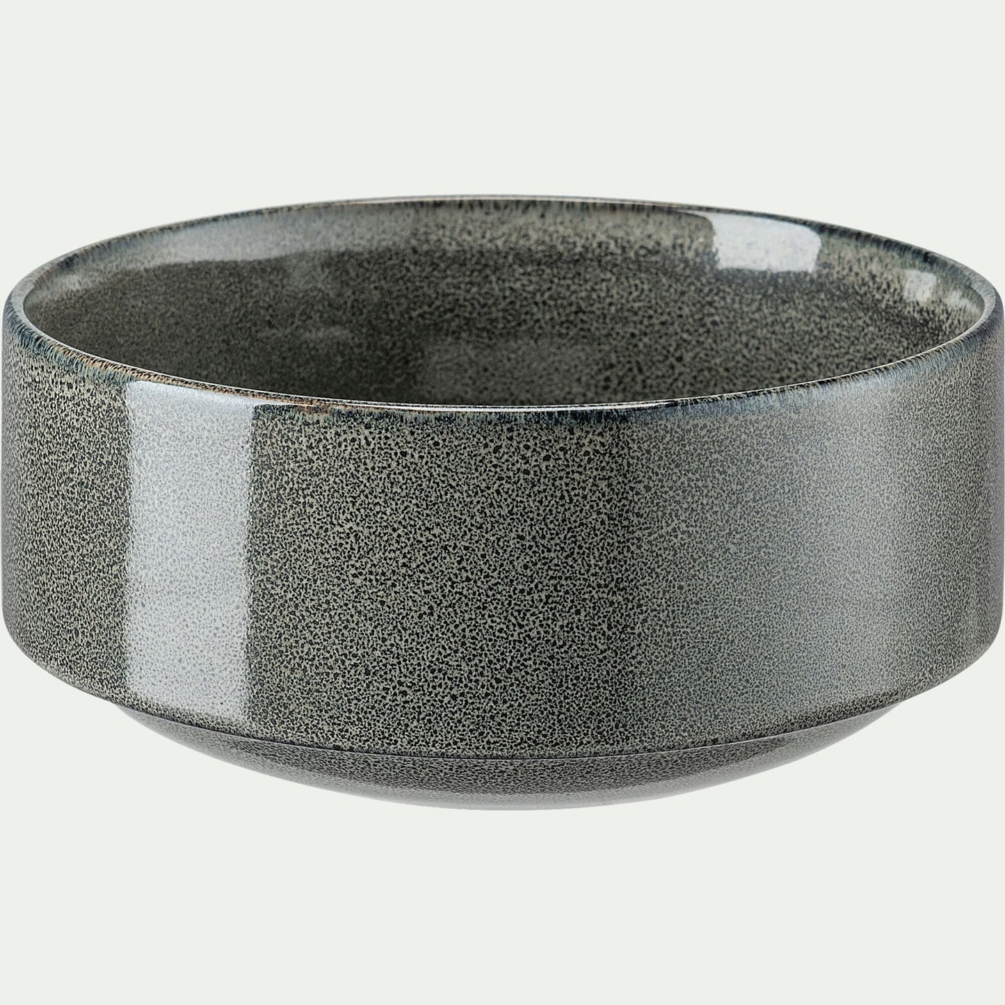 PIETRA - Assiette creuse en grès émail réactif D15,5cm - vert