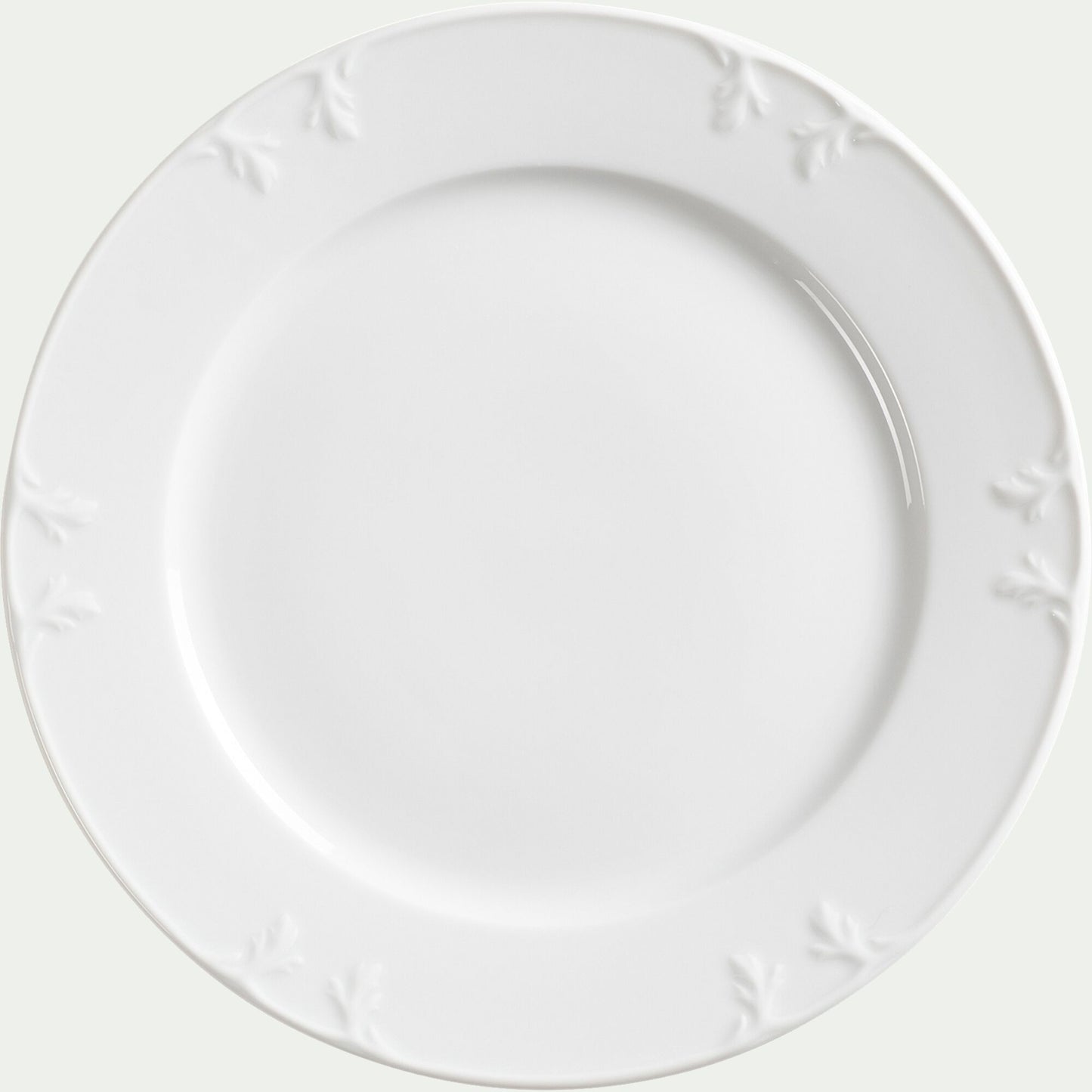 ACANTHE - Assiette plate en porcelaine D28cm - blanc