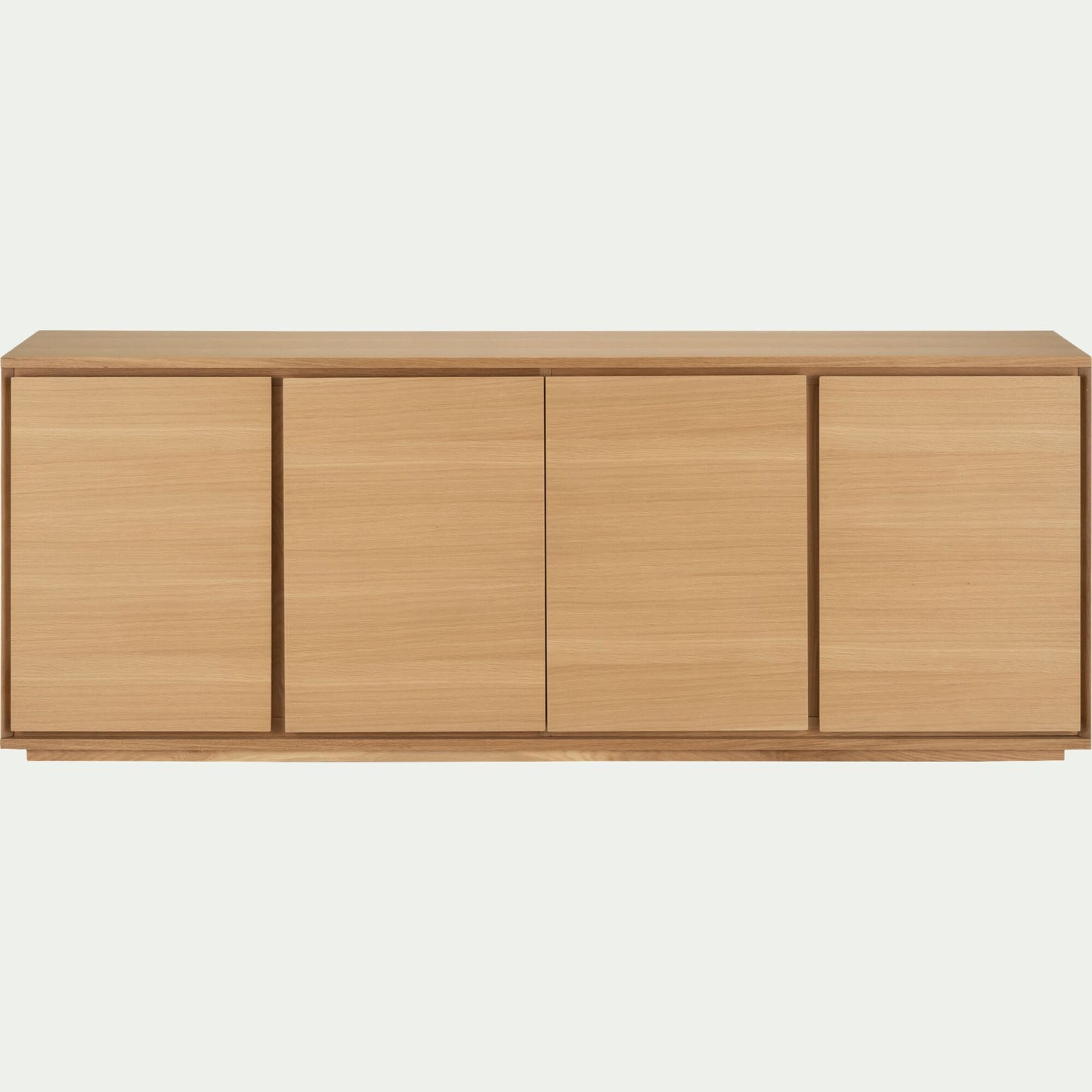 AGOSTA - Buffet bas en bois 4 portes - naturel