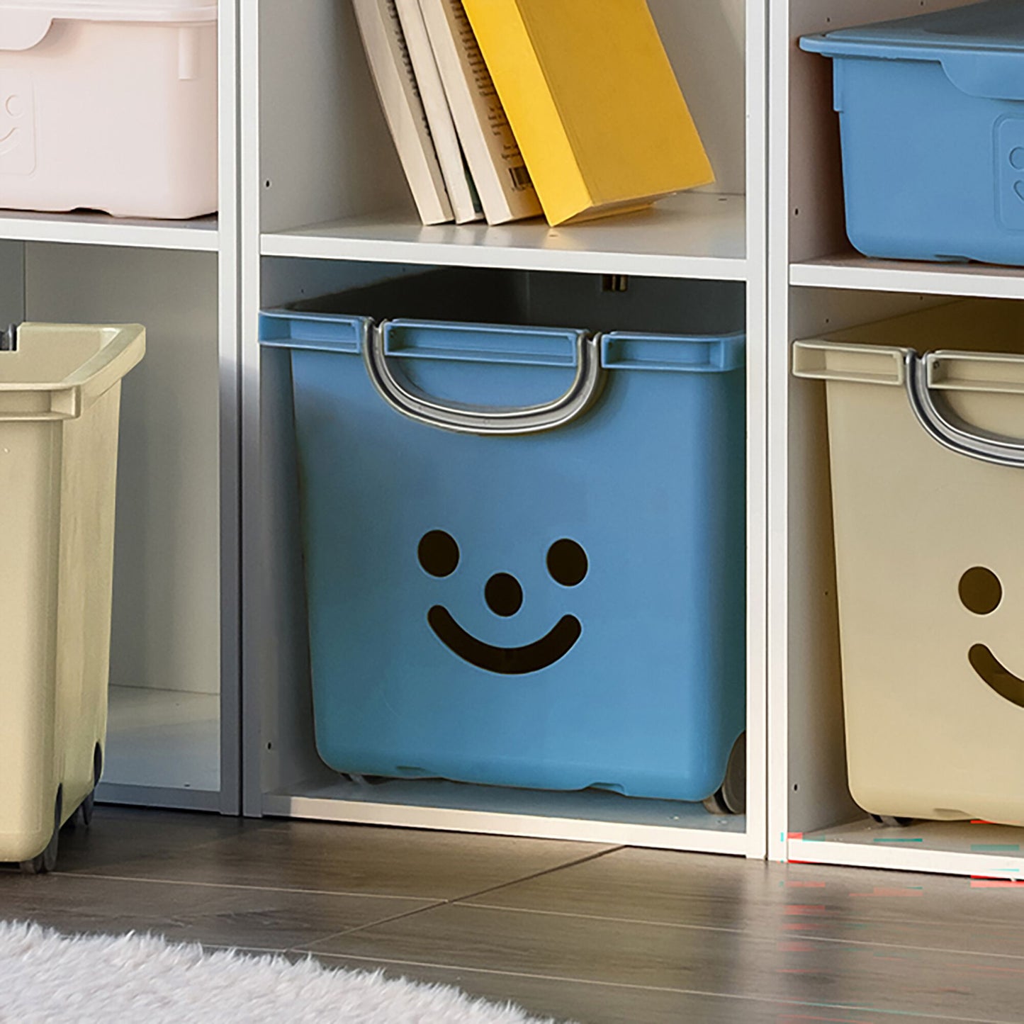 ZACCHARIE - Bac de rangement 25L - bleu figuerolles