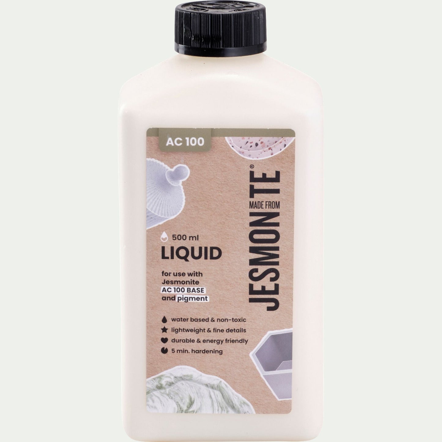 GRAINE CREATIVE - Base liquide AC100 pour jesmonite 500ml - blanc
