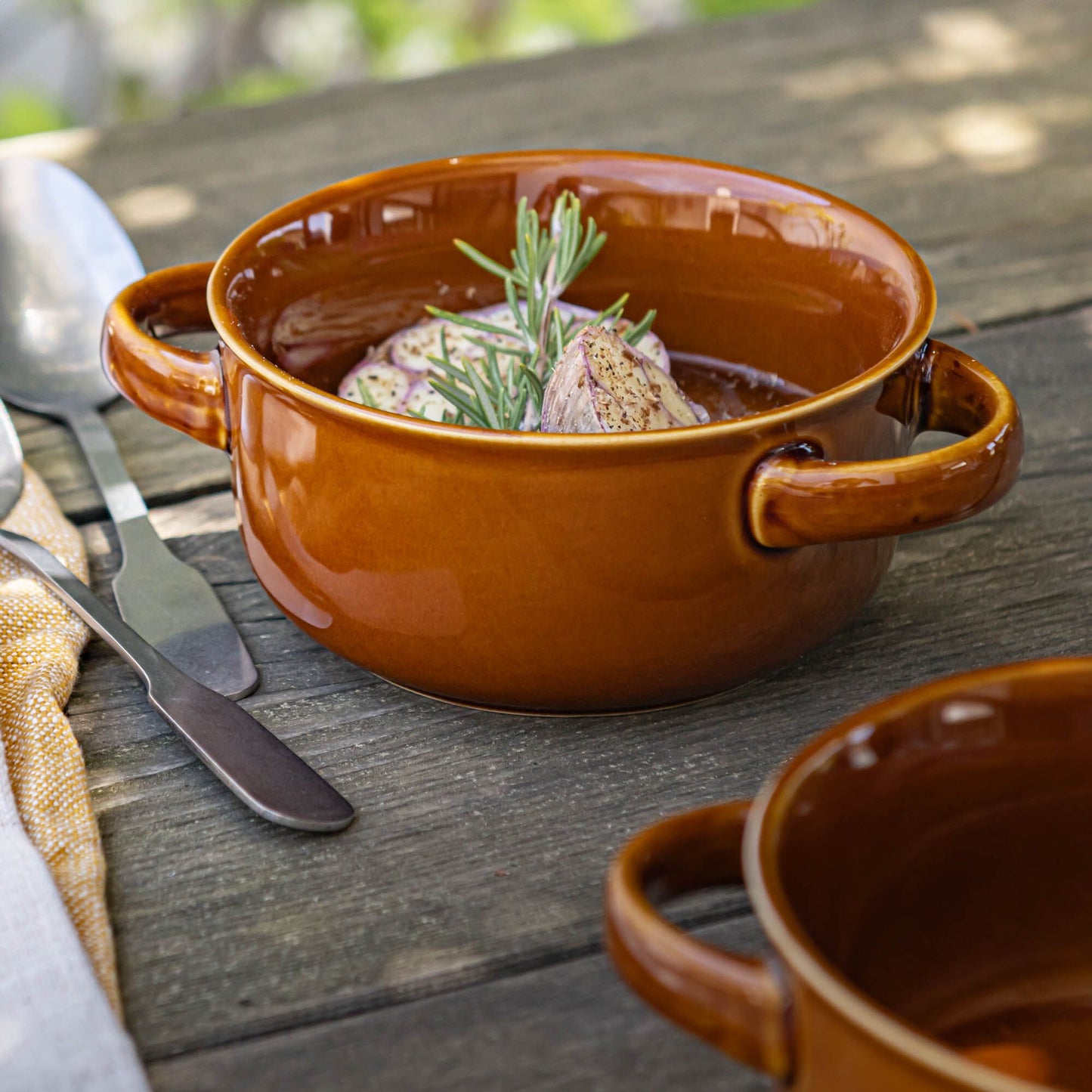 PIETRA - Bol à soupe avec anse D13,5cm - brun rustrel