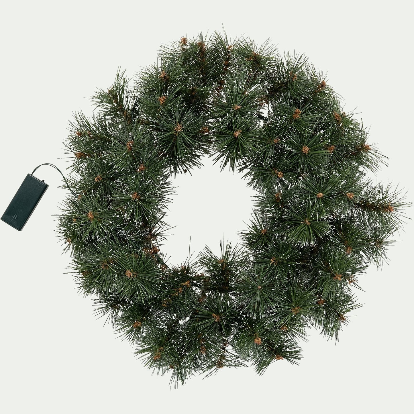PAGÁN - Couronne de Noël végétale lumineuse - vert D45cm