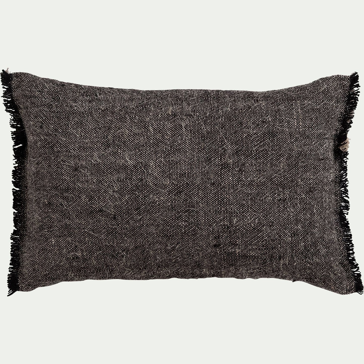 MALLAWI - Coussin en lin chambray - noir 30x50cm