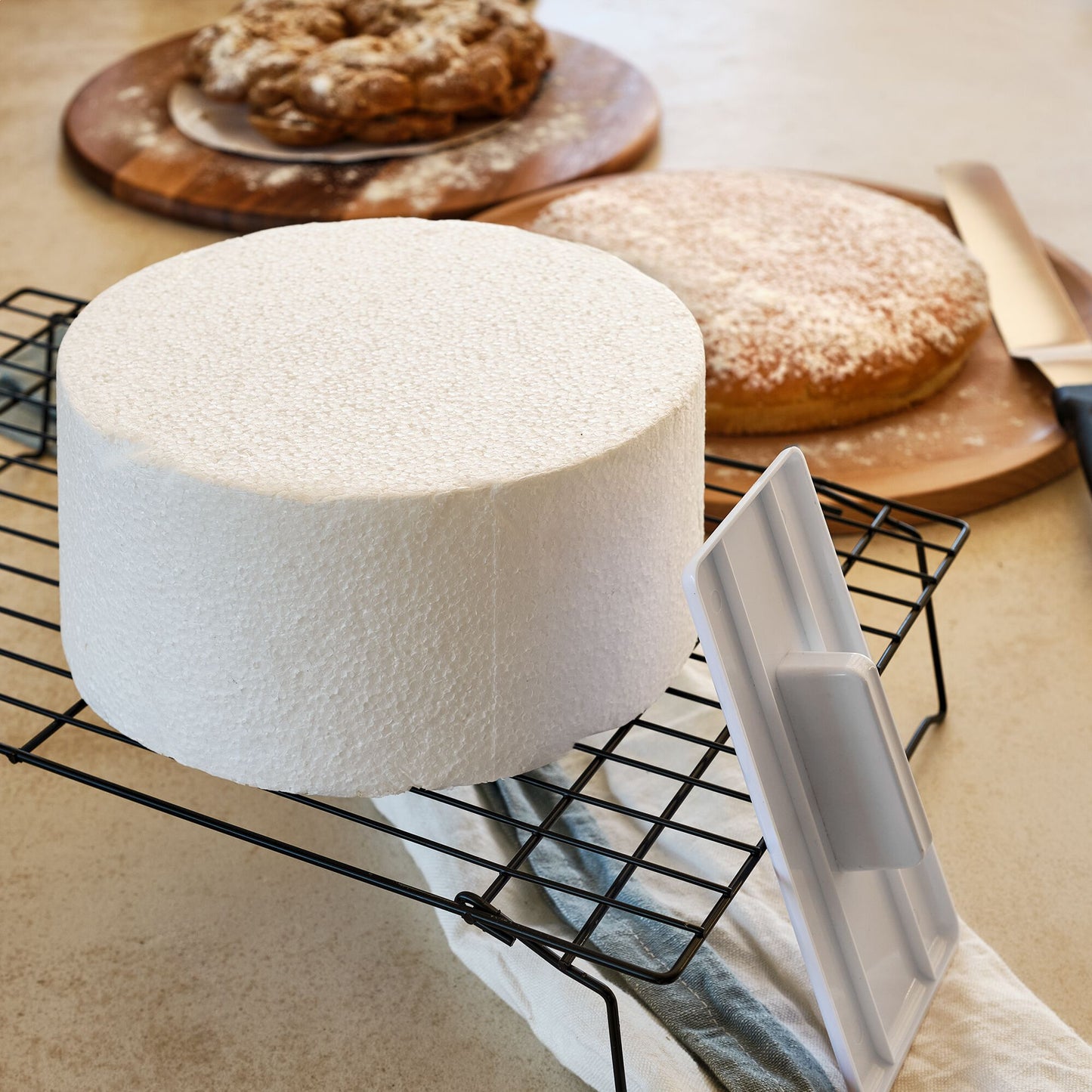 PATISDECOR - Cake drum rond à bords droits D20cm - blanc