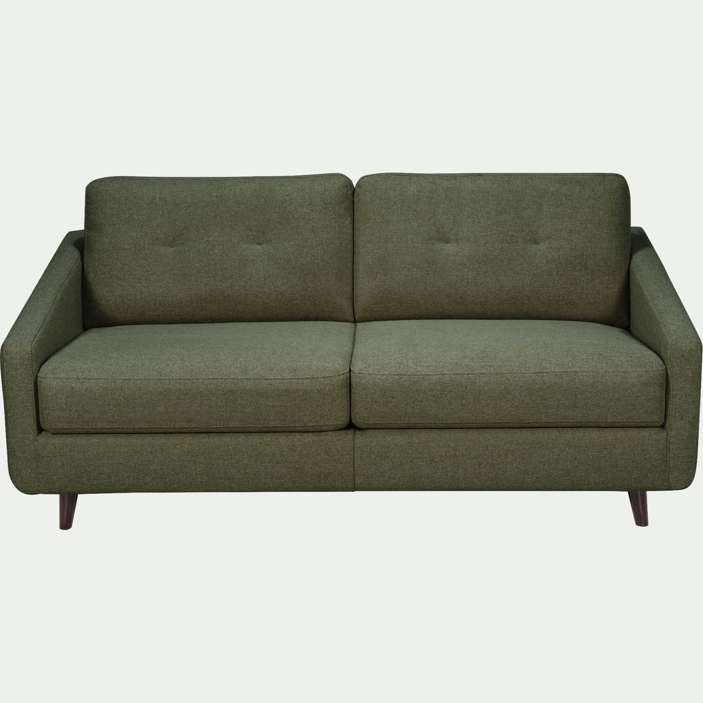 VALENT - Canapé 3 places convertible en tissu - vert cèdre