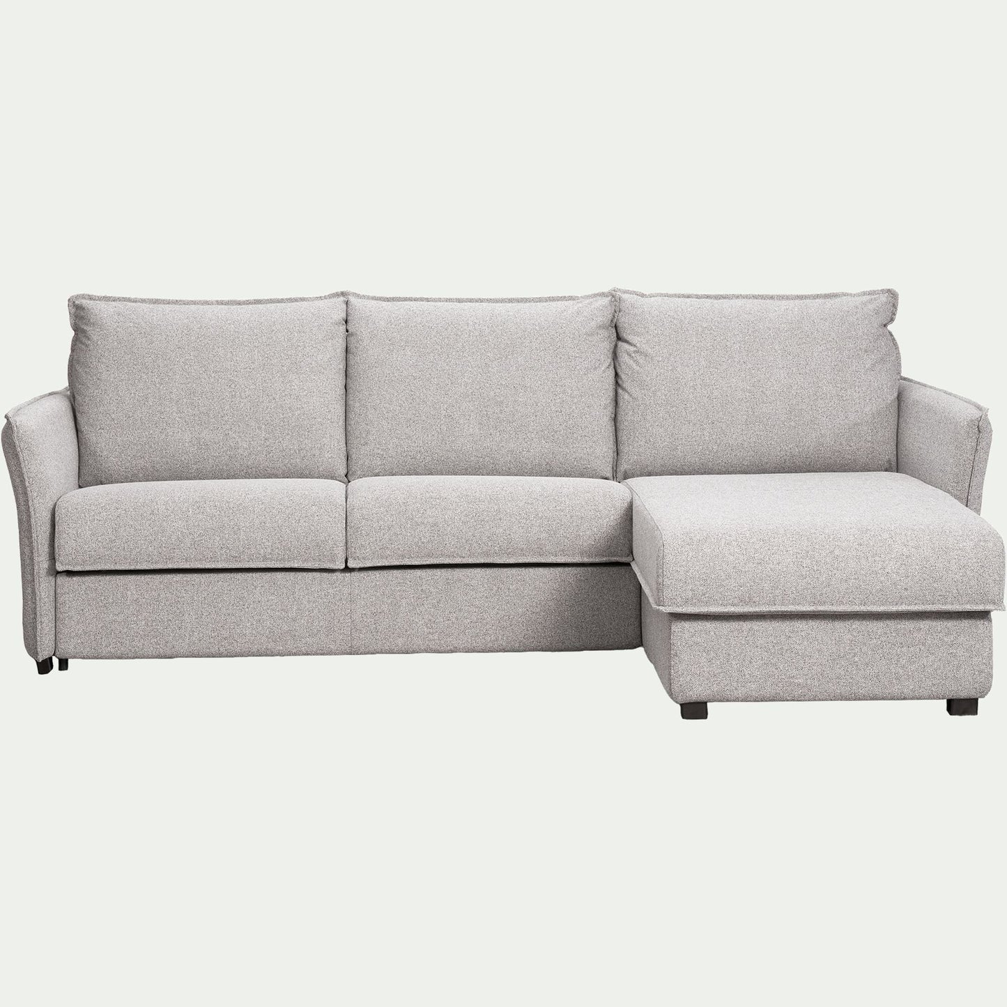 MOYA - Canapé d'angle réversible convertible en tissu Stella avec matelas densité 25kg/m3 - gris borie