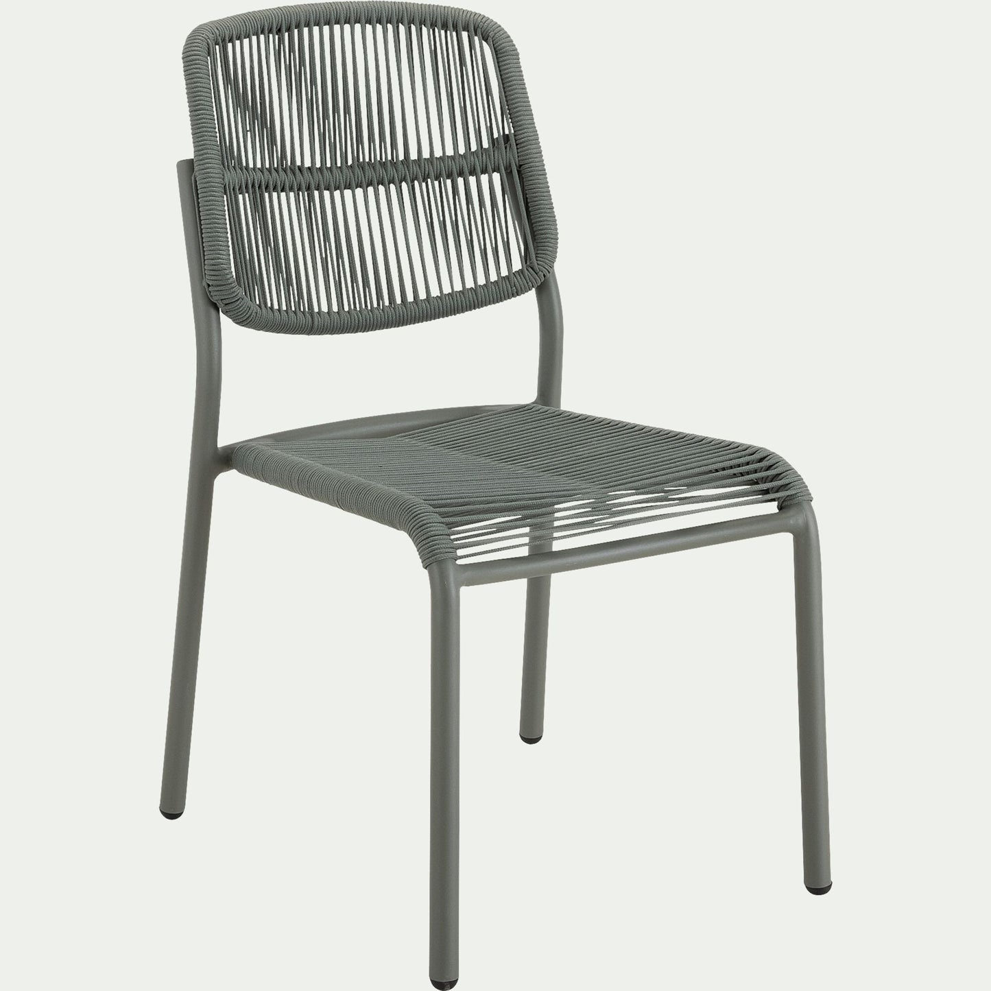 LOCOVEZ - Chaise de jardin en corde tissée - vert cèdre
