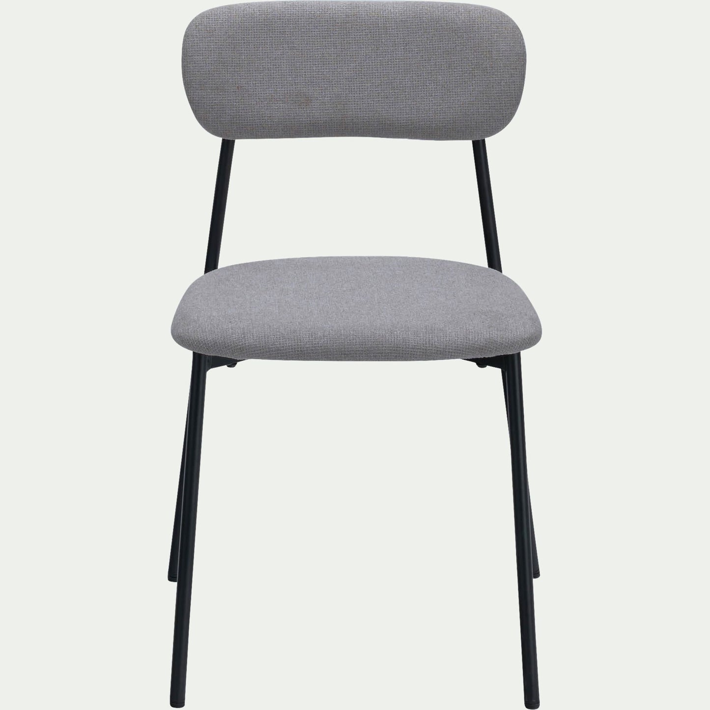 NOVES - Chaise de repas en tissu - gris