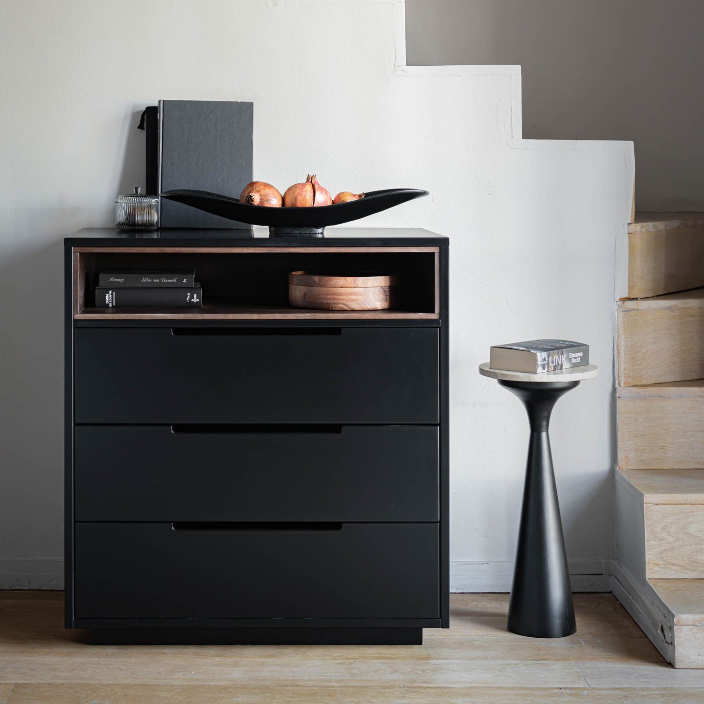 URBAN - Commode 3 tiroirs en bois - noir