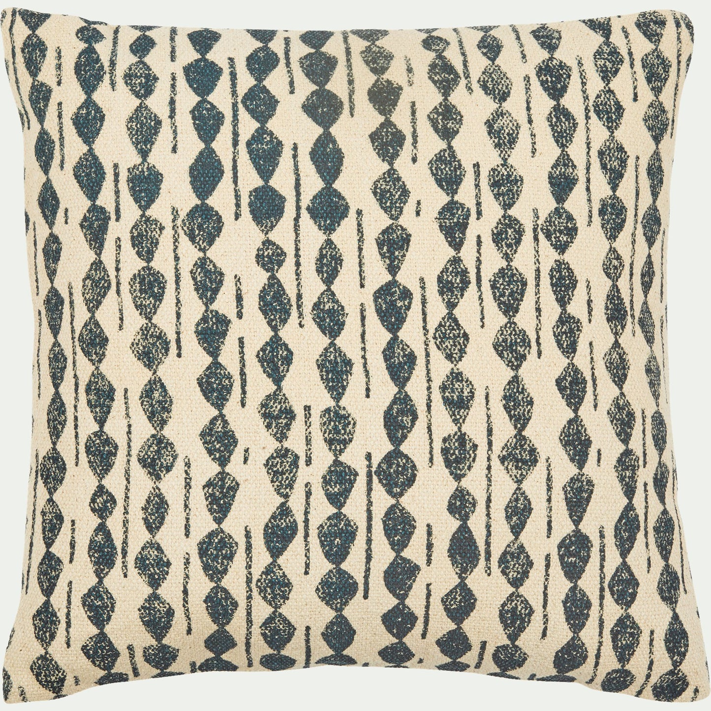 BARRAS - Coussin ethnique en coton 45x45cm - bleu figuerolles