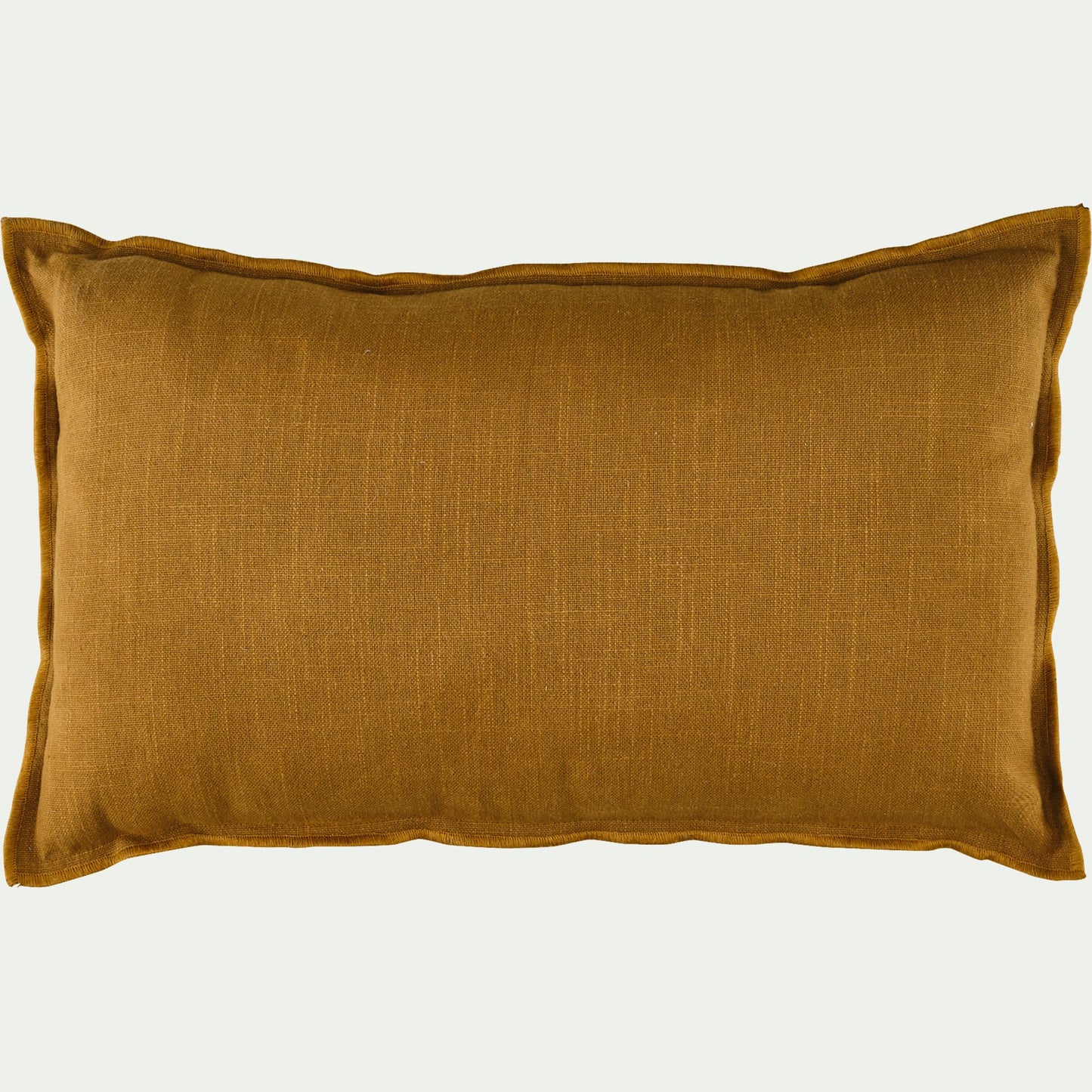 ROMARIN - Coussin point de bourdon en coton 30x50cm - brun alep
