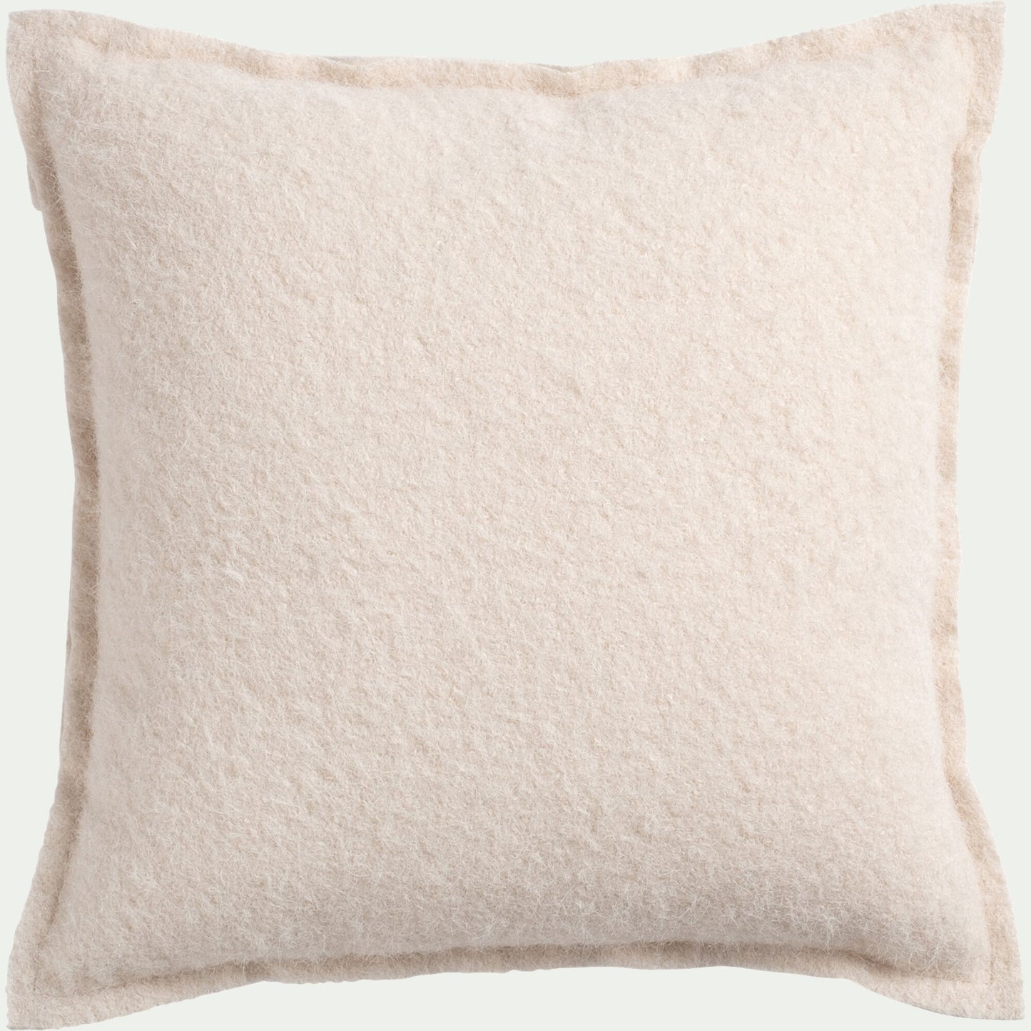 SENTO - Coussin feutrine en tissu 45x45cm - blanc écru