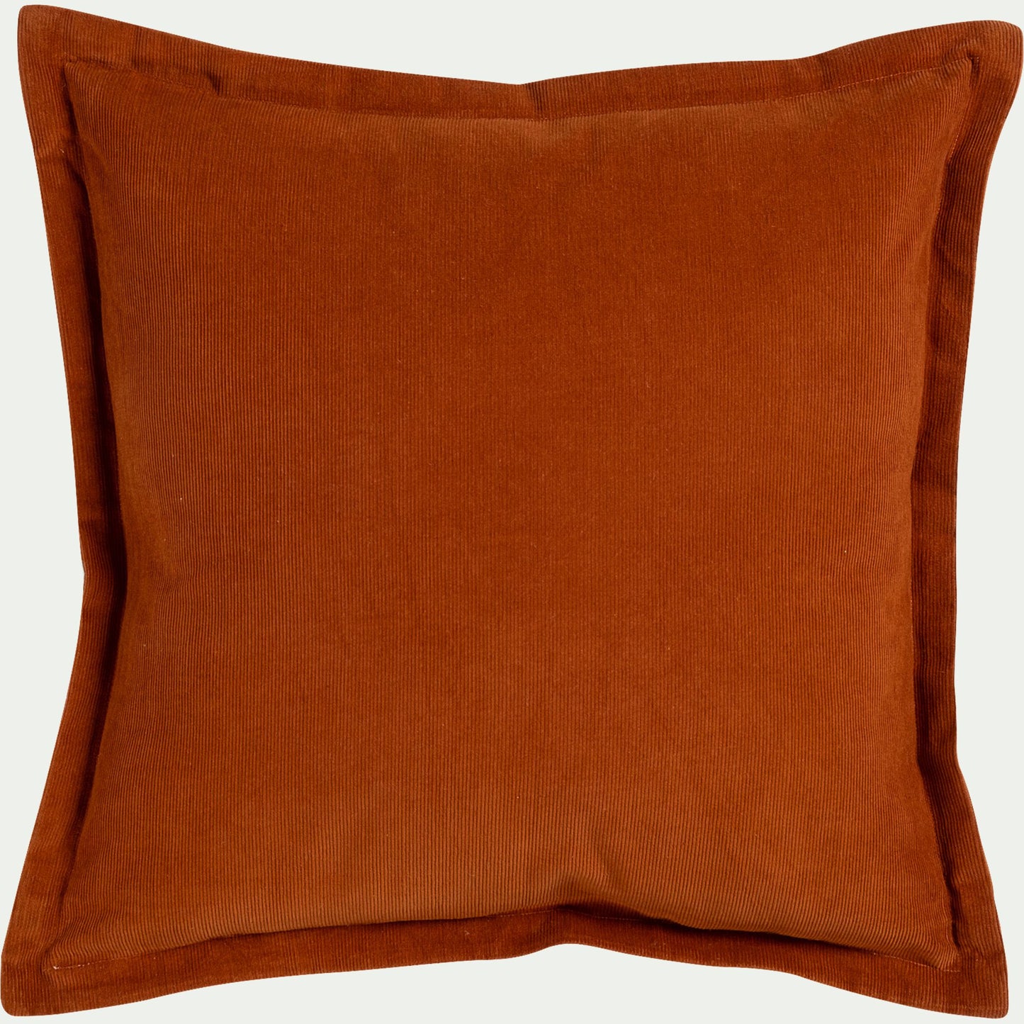 TAM - Coussin bicolore en velours côtelé 45x45cm - brun rustrel
