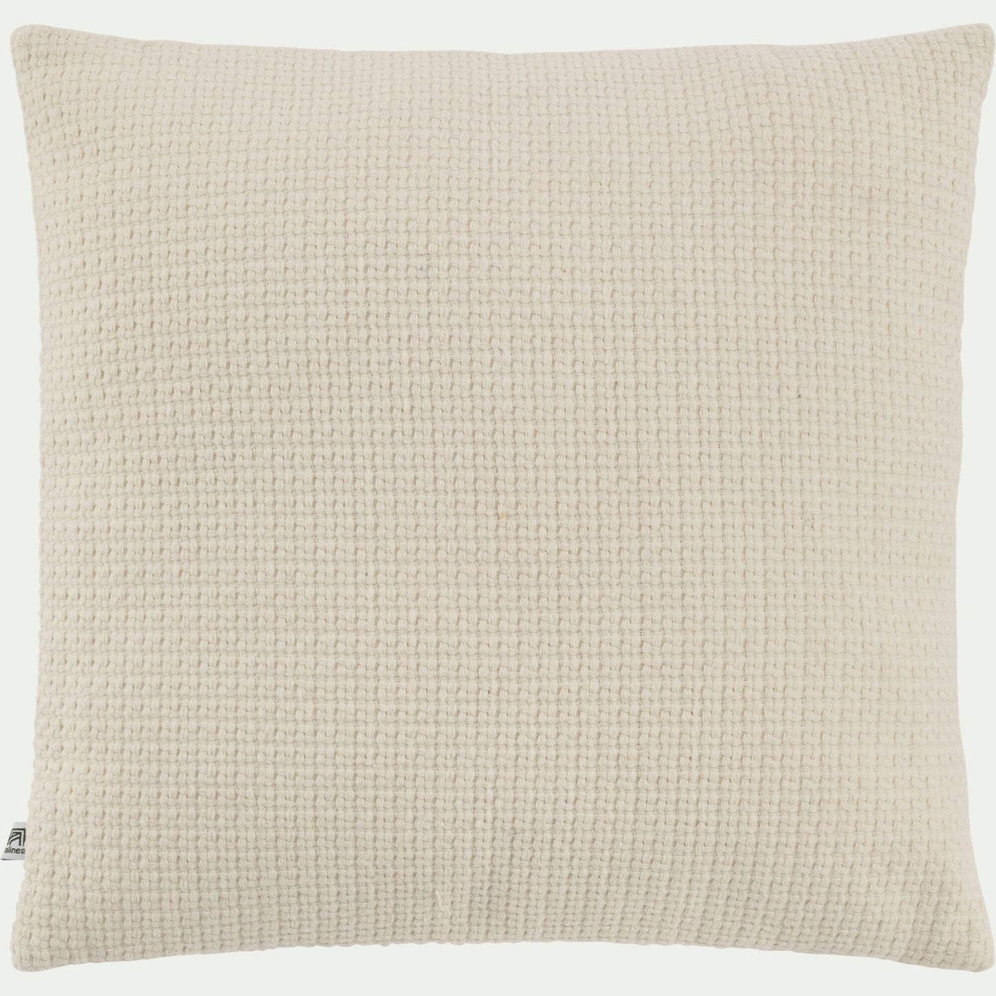 TRAMONTI - Coussin en tissu effet crocheté 45x45cm - blanc écru
