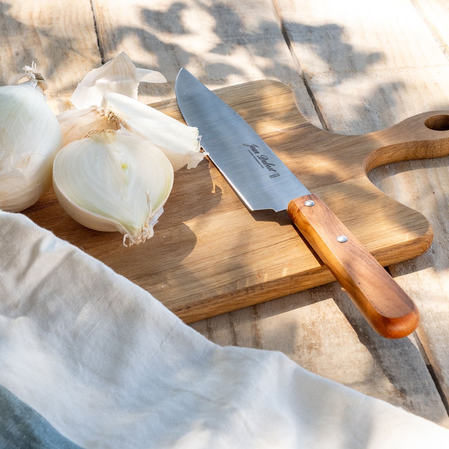 TRADITION - Couteau chef en inox et bois d'olivier 28cm - naturel