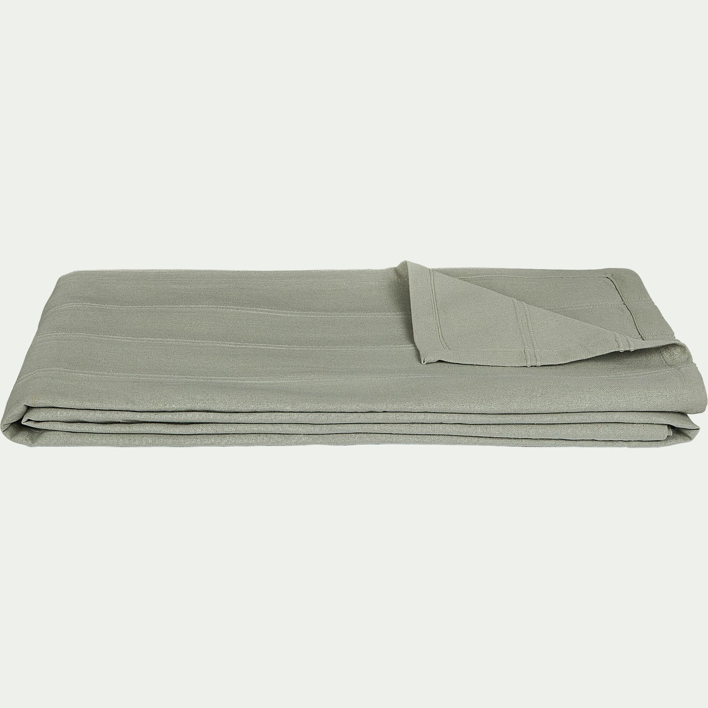 BELCODENE - Couvre-lit tissé en coton 230x250cm - vert olivier