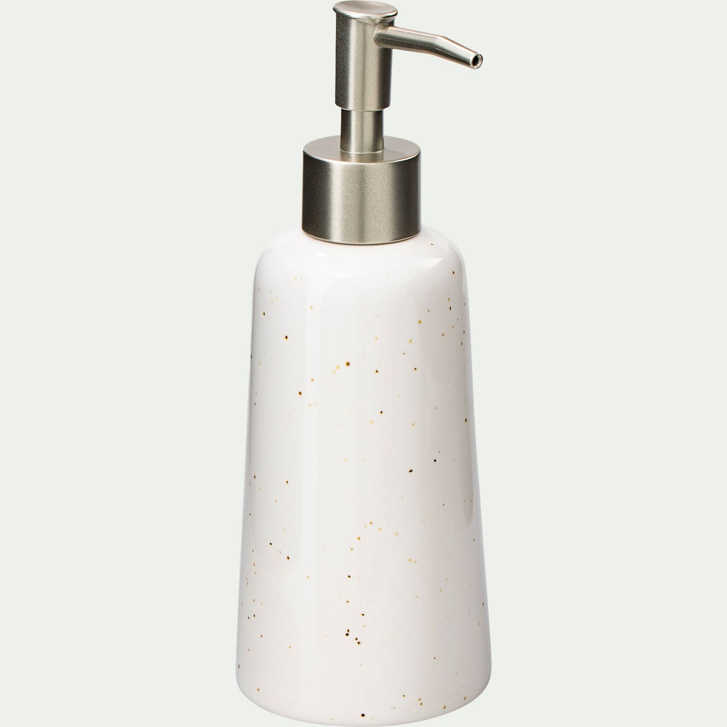 NEOULES - Distributeur de savon en céramique mouchetée - blanc ventoux