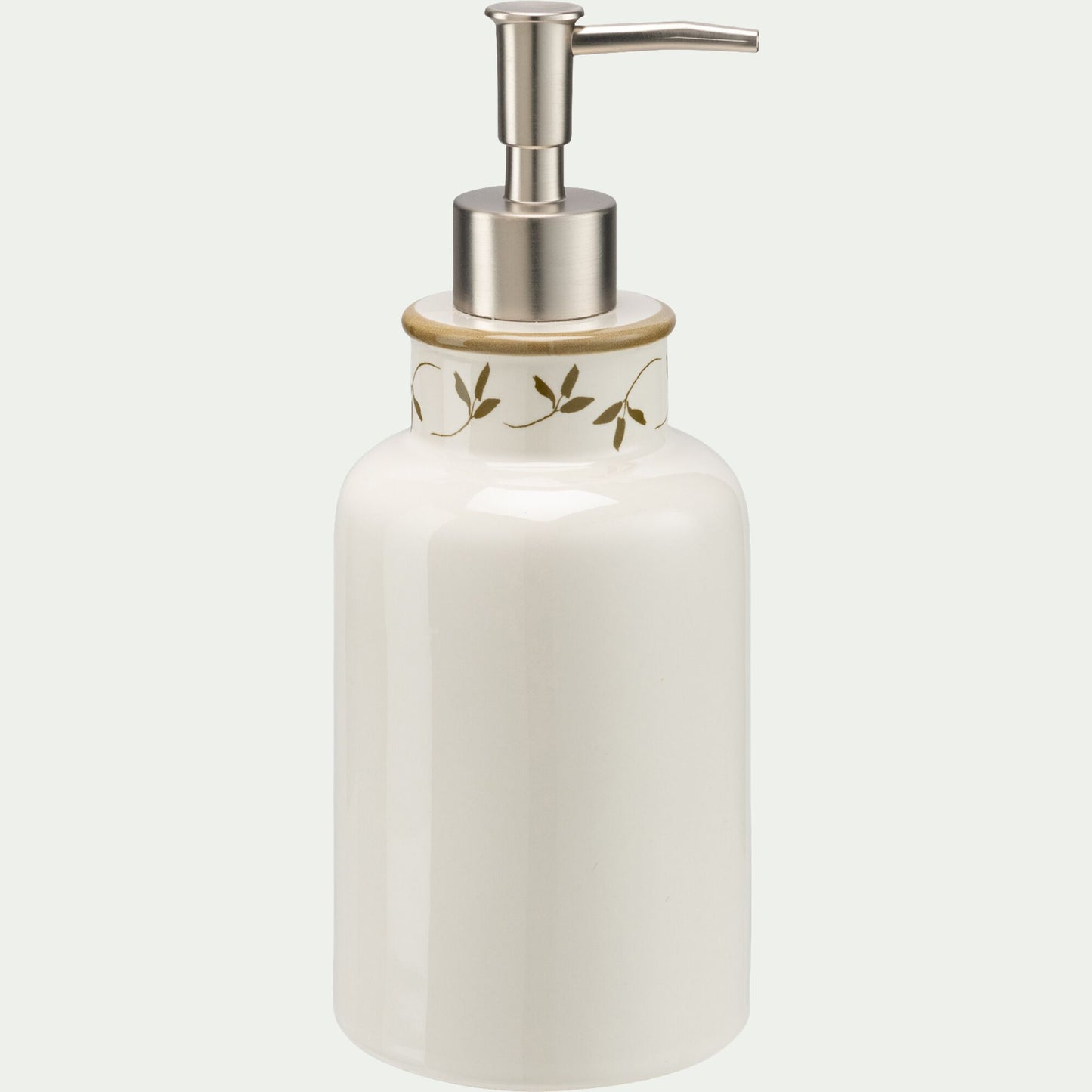 MELINA - Distributeur à savon liquide en grès - blanc