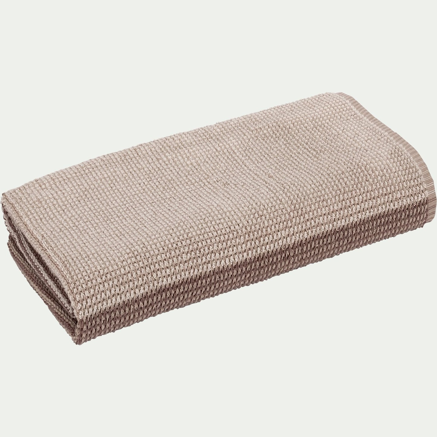 HUGO - Drap de bain bouclette jacquard en coton - beige alpilles 100x150cm