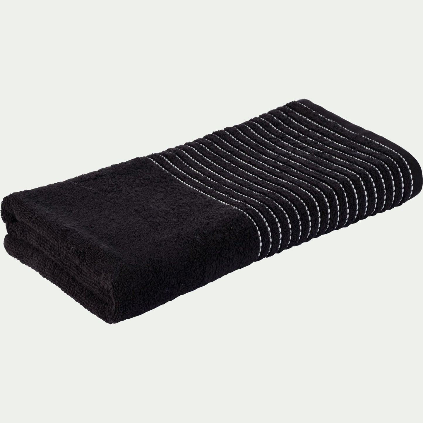 RHODES - Drap de douche en coton - noir 70x140cm