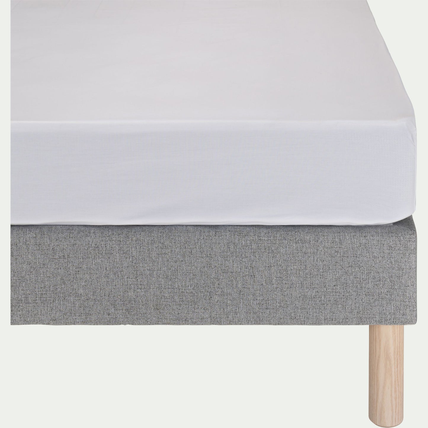 BONSON - Drap housse en percale de coton 180x200cm B30cm - blanc