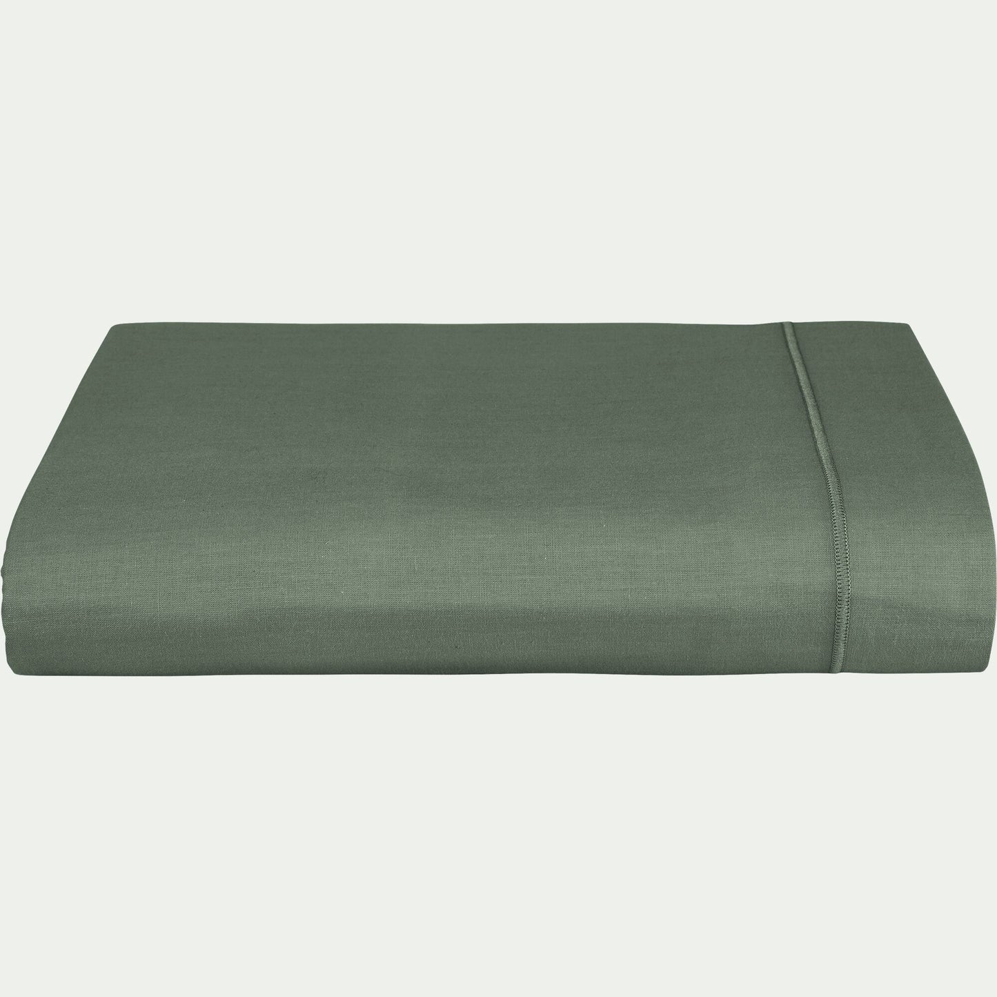 CALANQUES - Drap plat en coton 270x300cm - vert cèdre