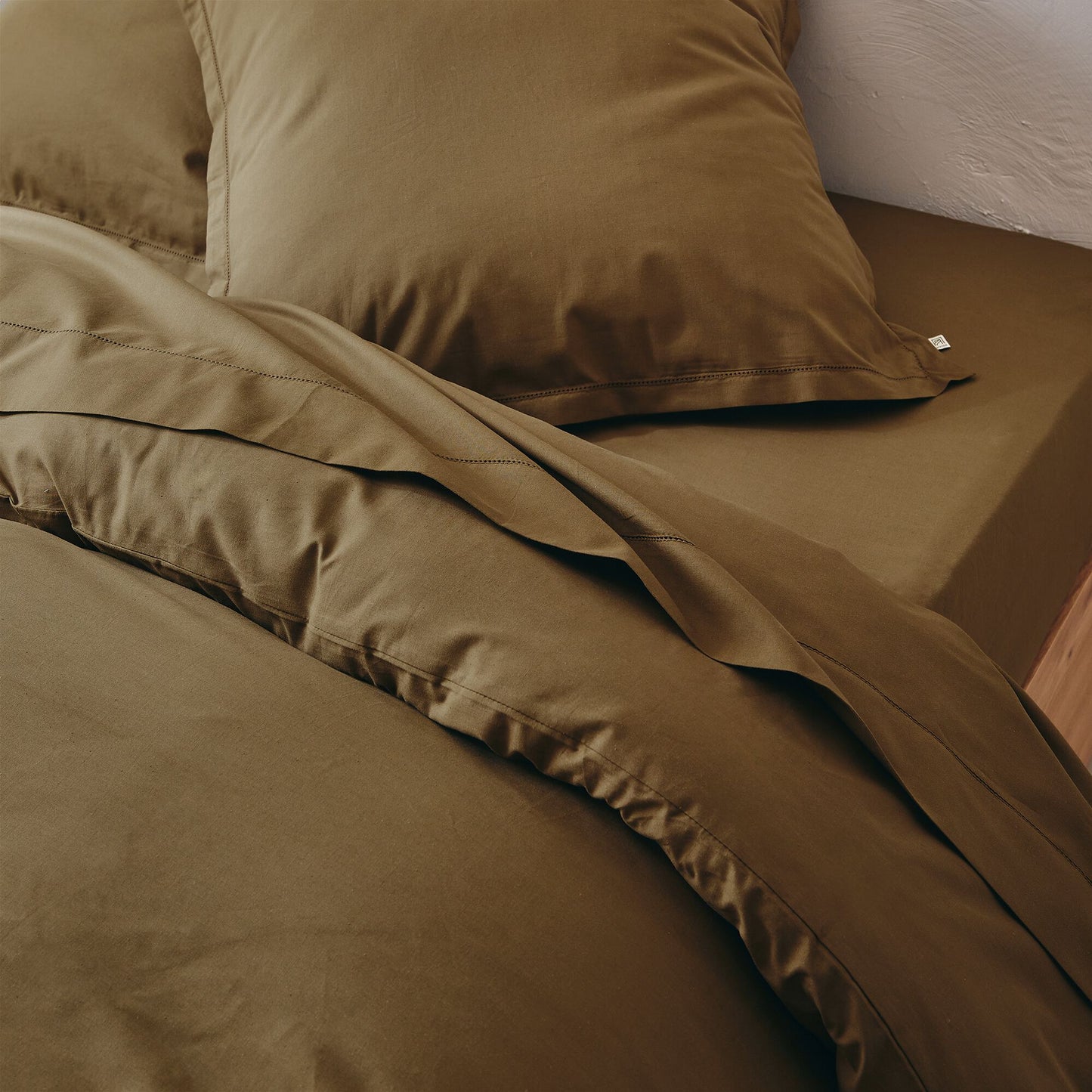ORGANICA - Drap plat en coton bio 270x300cm - vert mousse