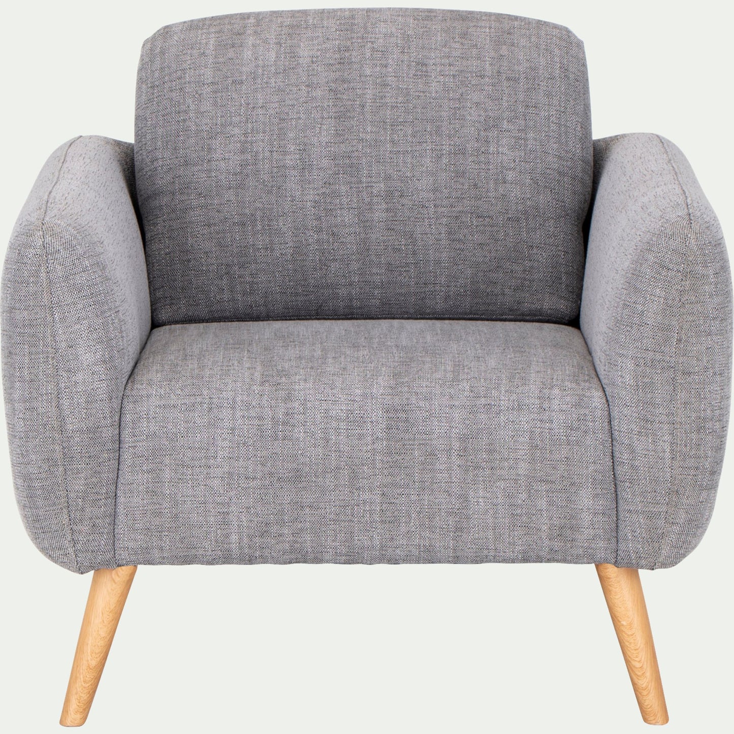 LUCAS - Fauteuil en tissu avec accoudoirs - gris