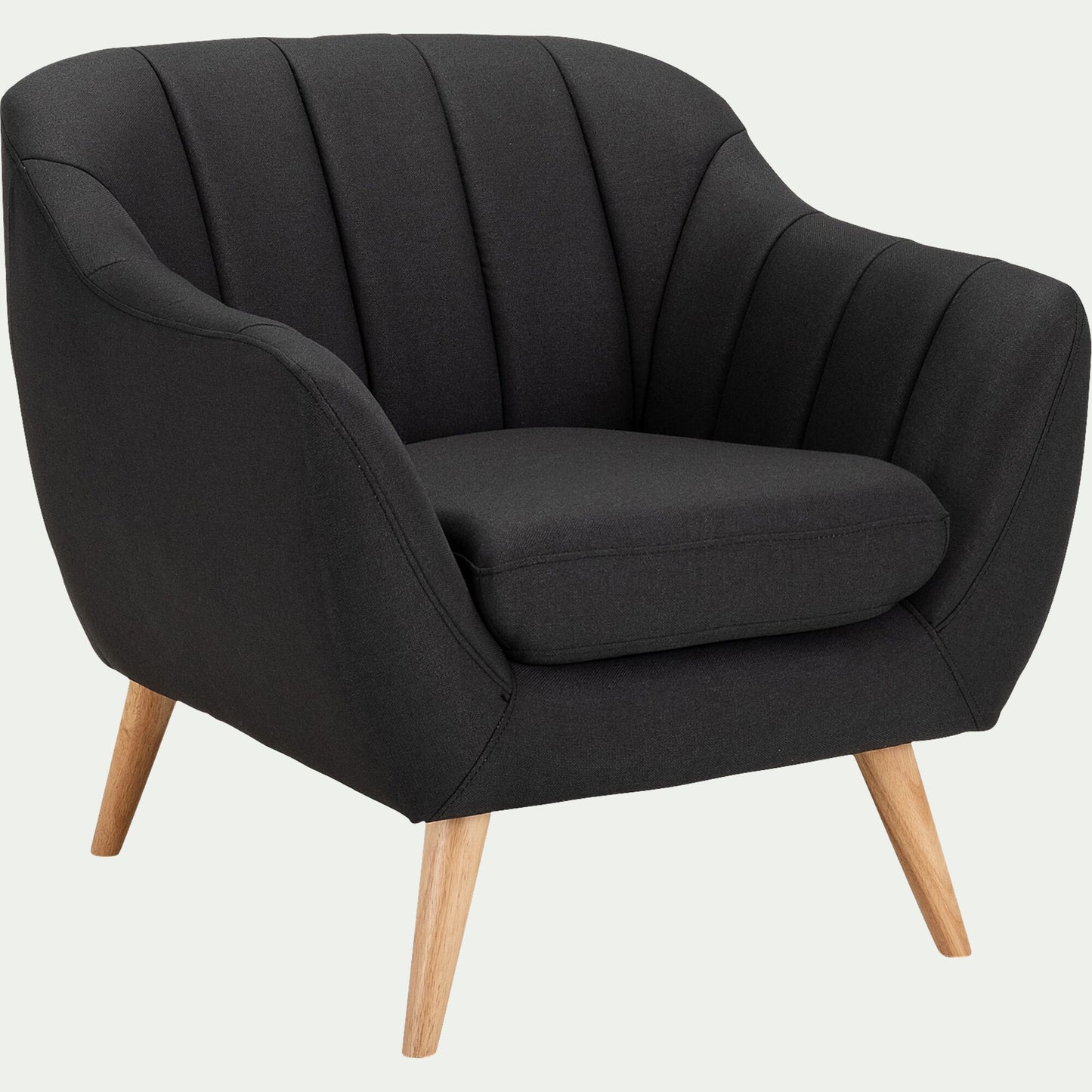 SHELL - Fauteuil en tissu - gris anthracite