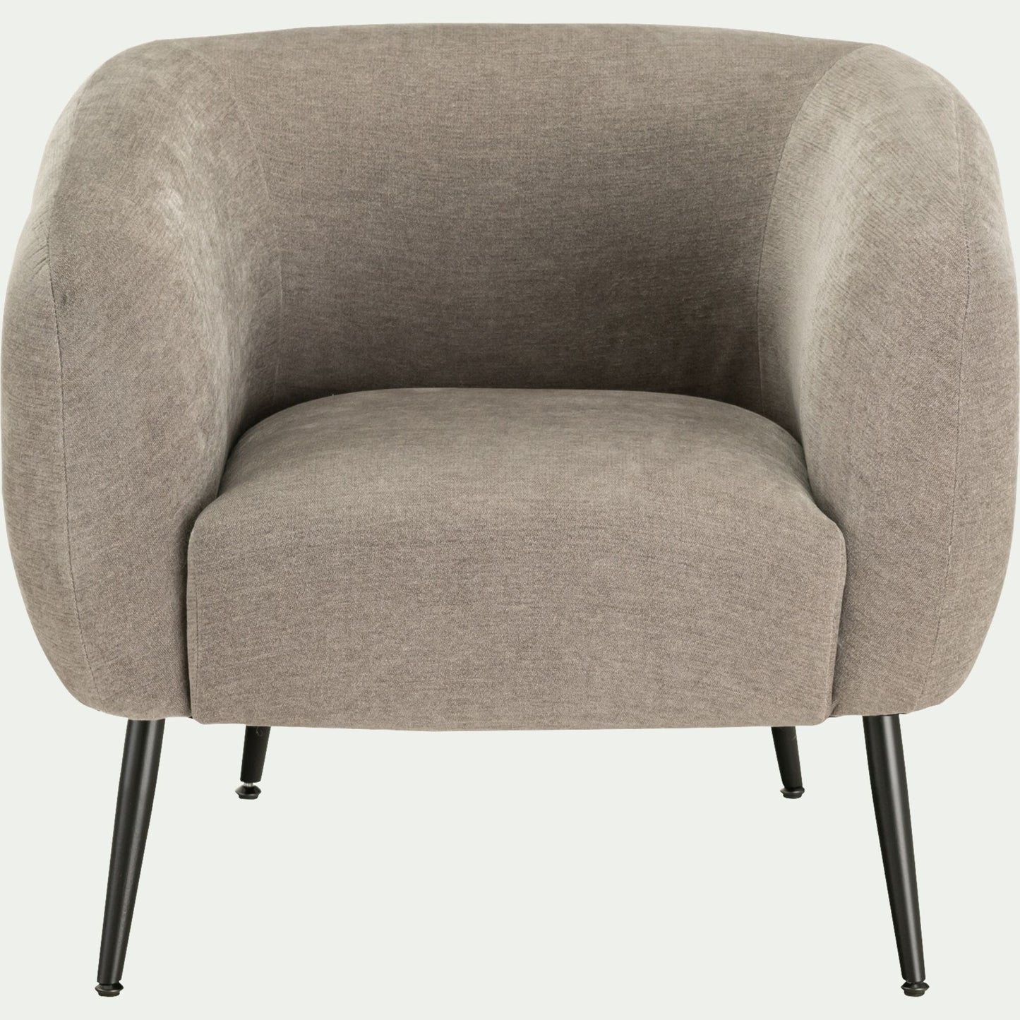 VISO - Fauteuil en tissu avec pieds en acier - gris restanque
