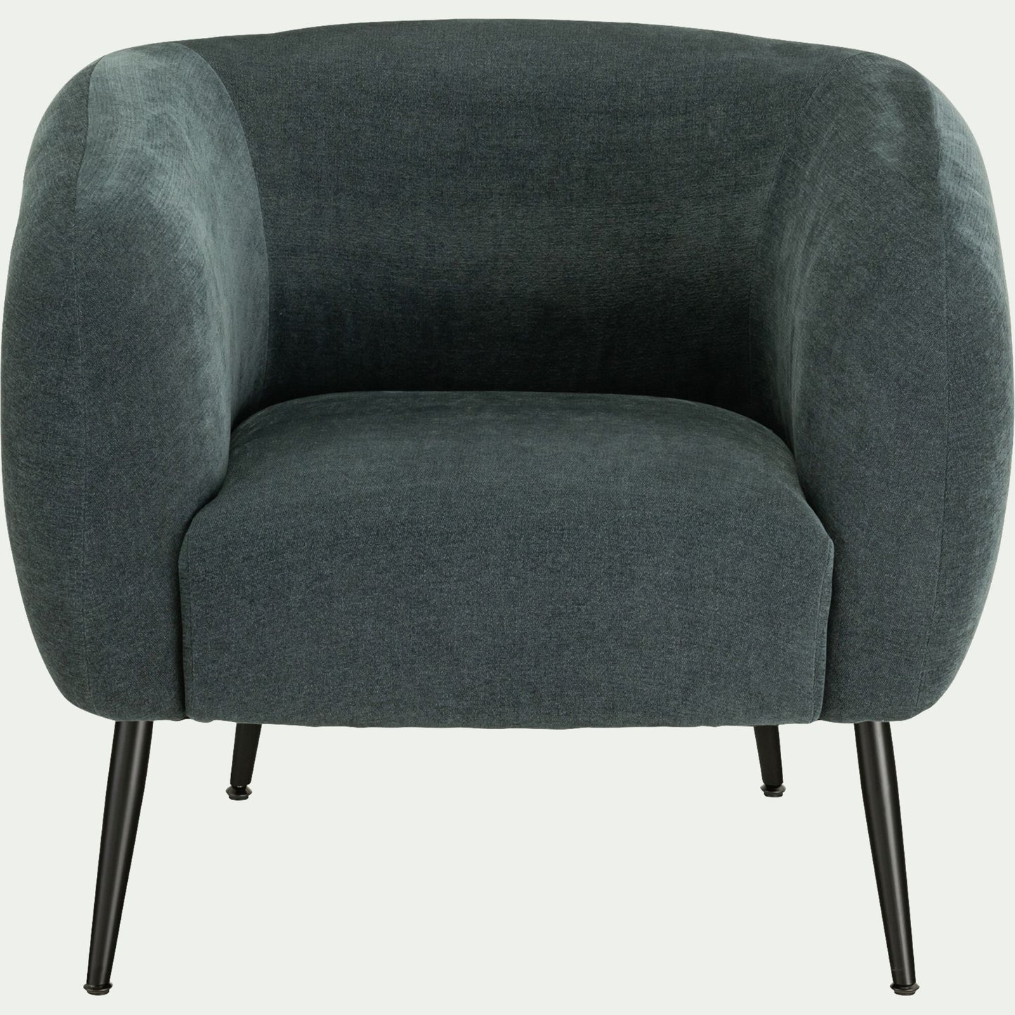VISO - Fauteuil en tissu avec pieds en acier - bleu