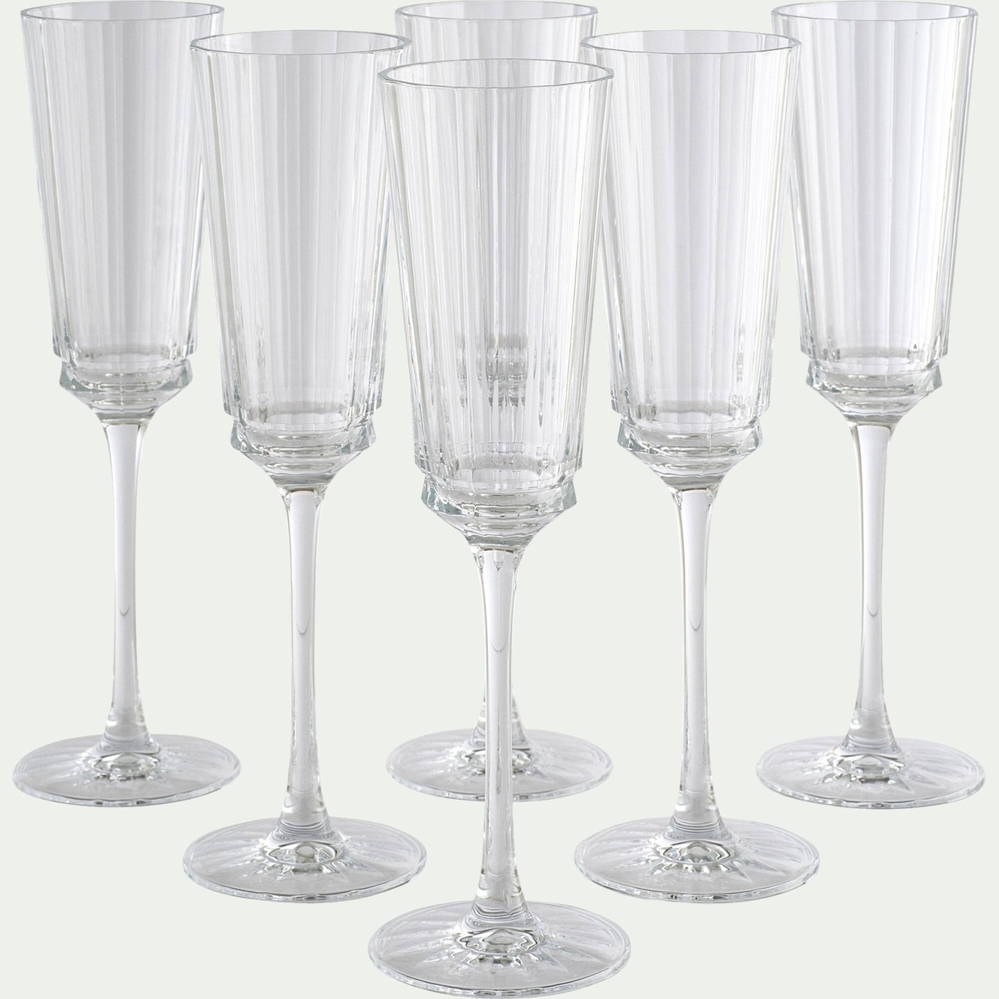 MACASSAR - Flûte à champagne en cristallin 17cl - transparent