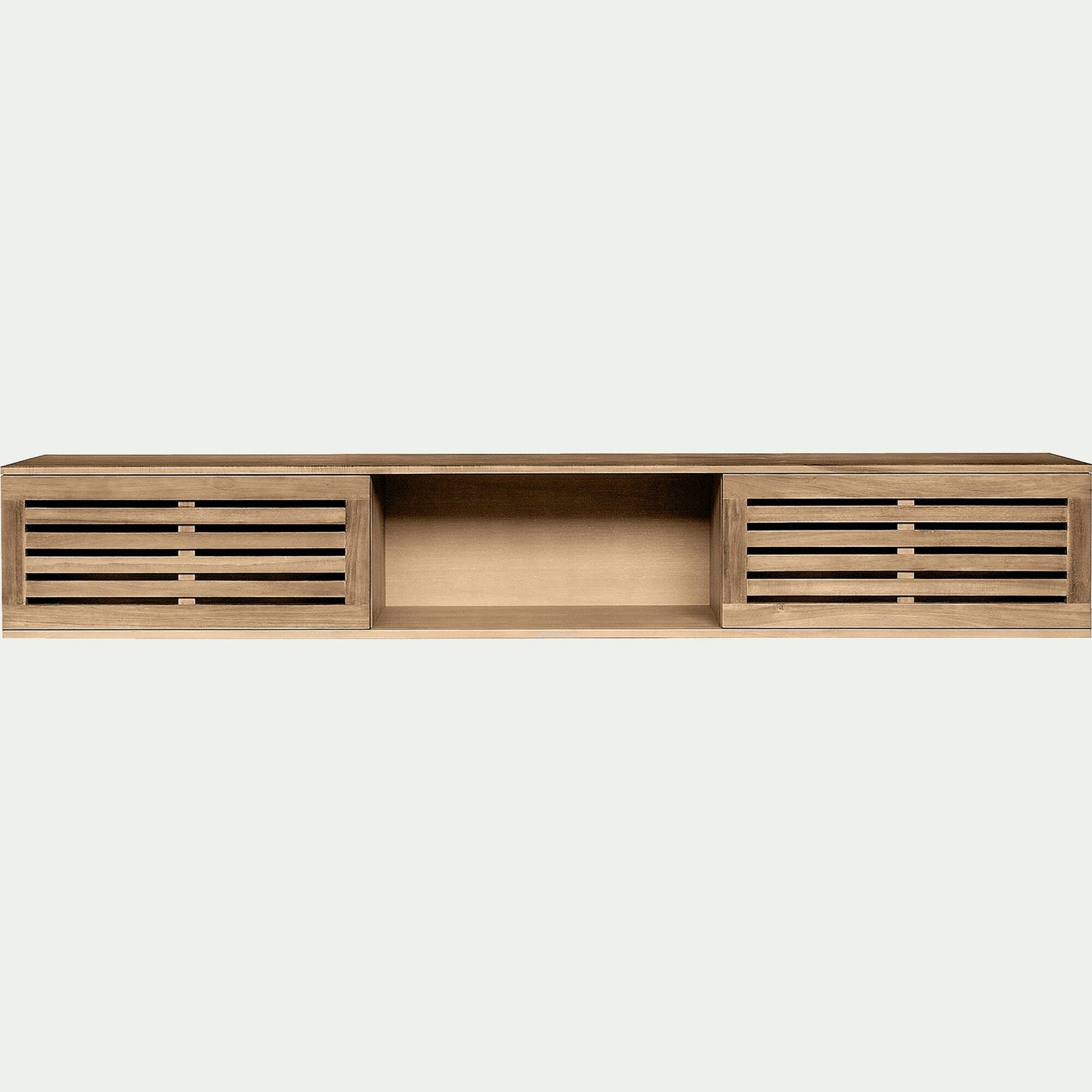 GAIA - Niches de rangement en acacia massif pour lit Gaia - bois clair