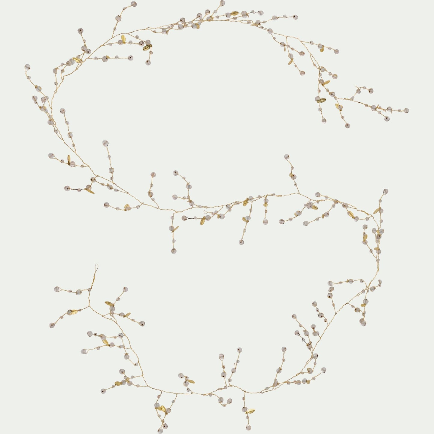 RIJEKA - Gurilande de Noël en fer et en verre L183cm - doré