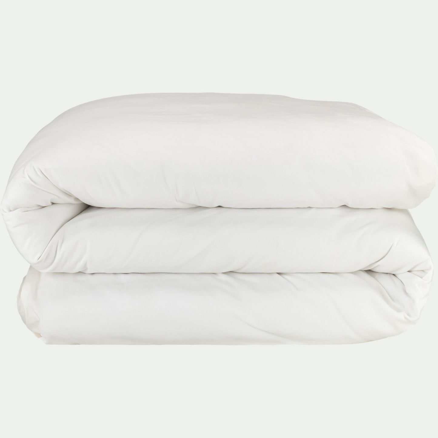 SATINE - Housse de couette en satin lavé 260x240cm - blanc ventoux
