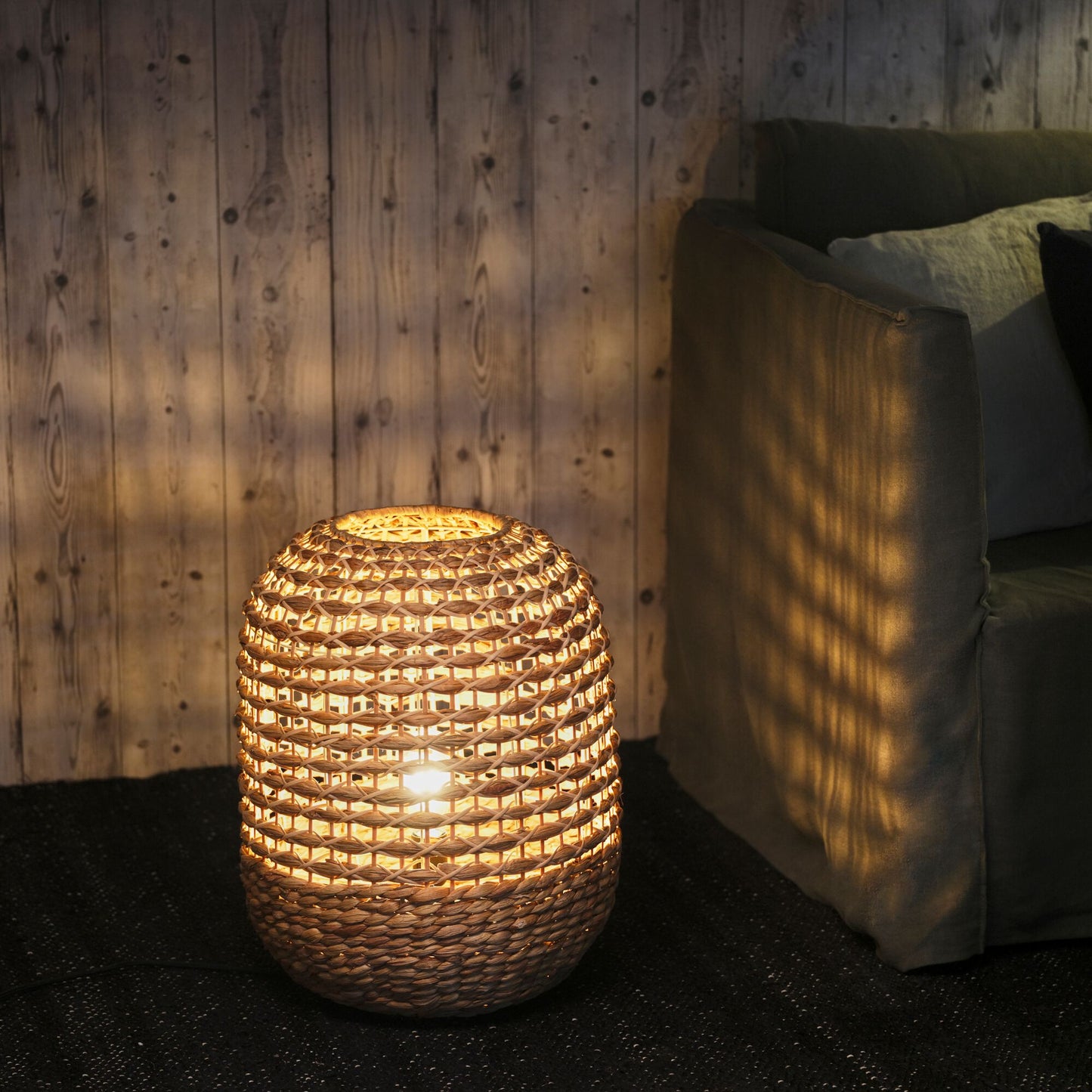 VENACO - Lampe en rotin H50cm - naturel