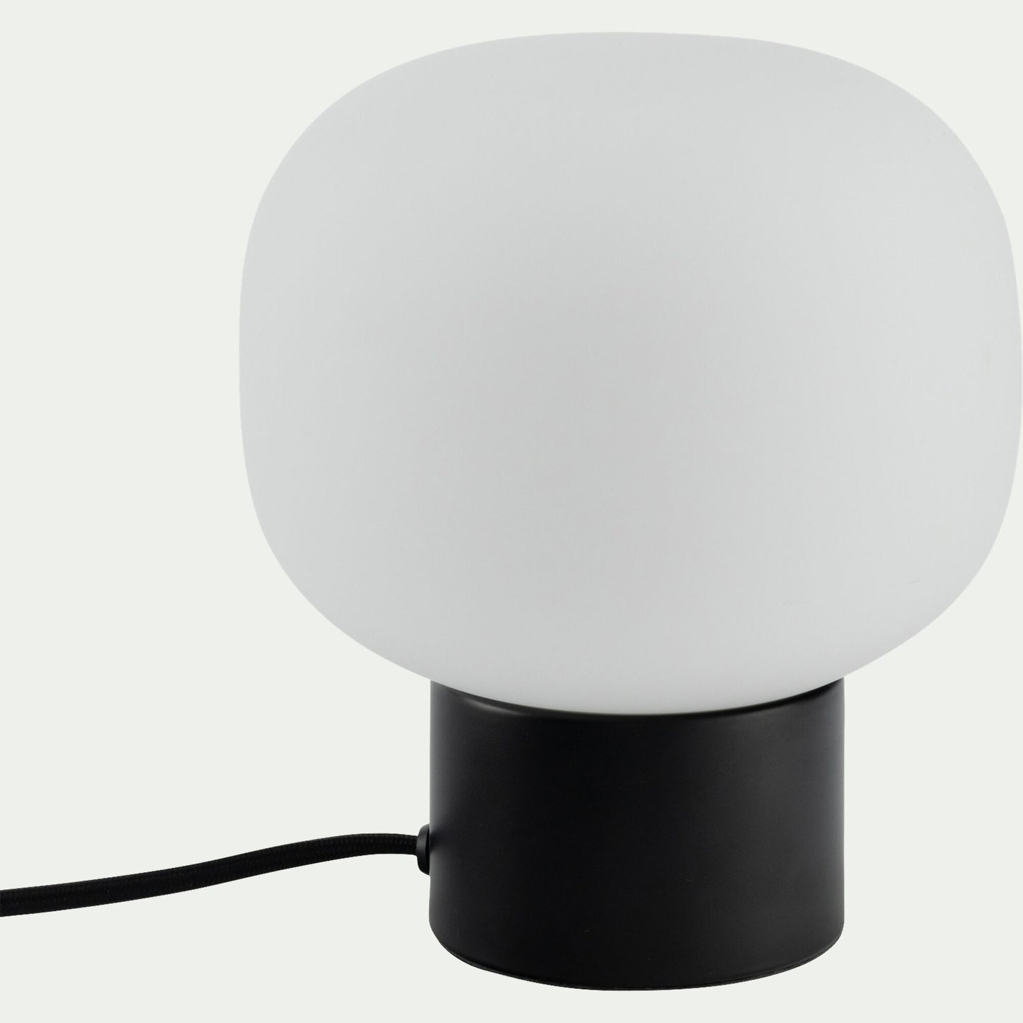CAMILLE - Lampe à poser électrifiée en verre et en fer - noir
