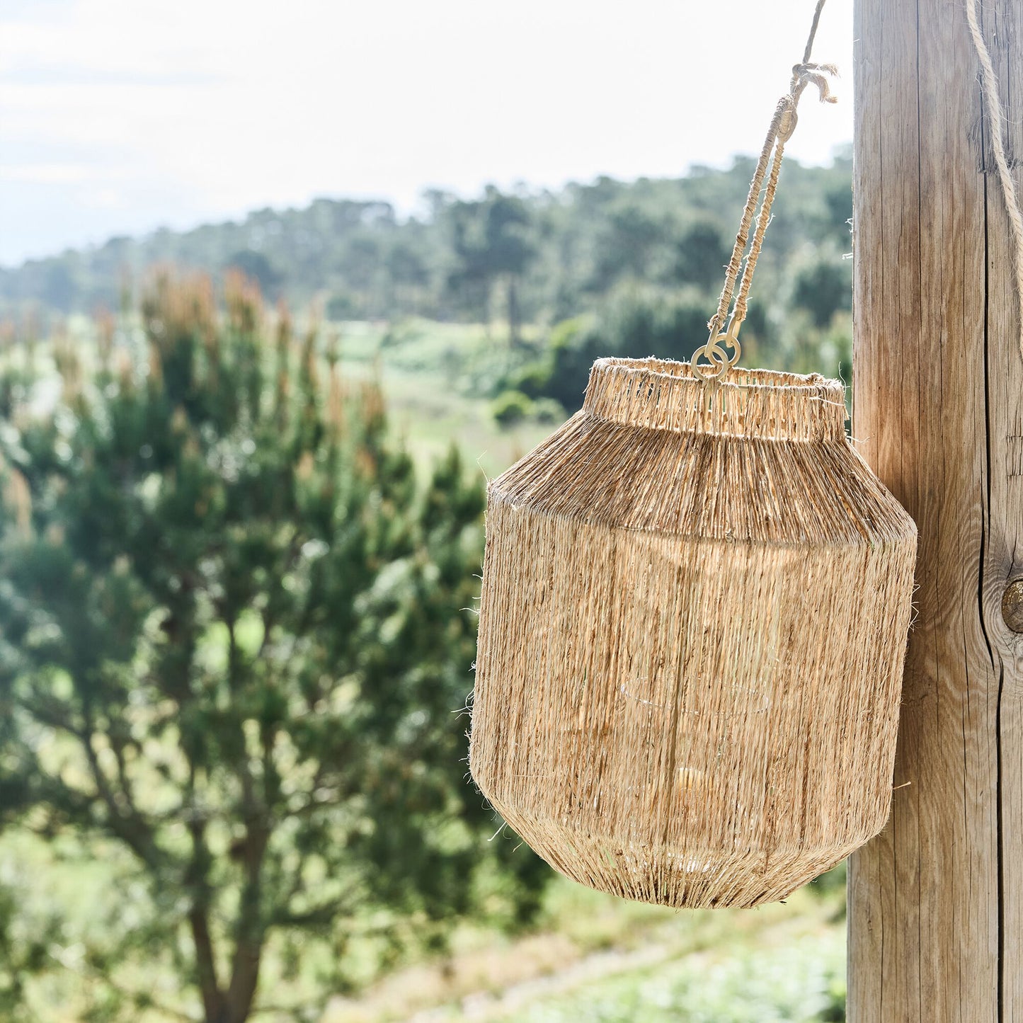 VOLONNE - Lanterne en jute H30cm - naturel