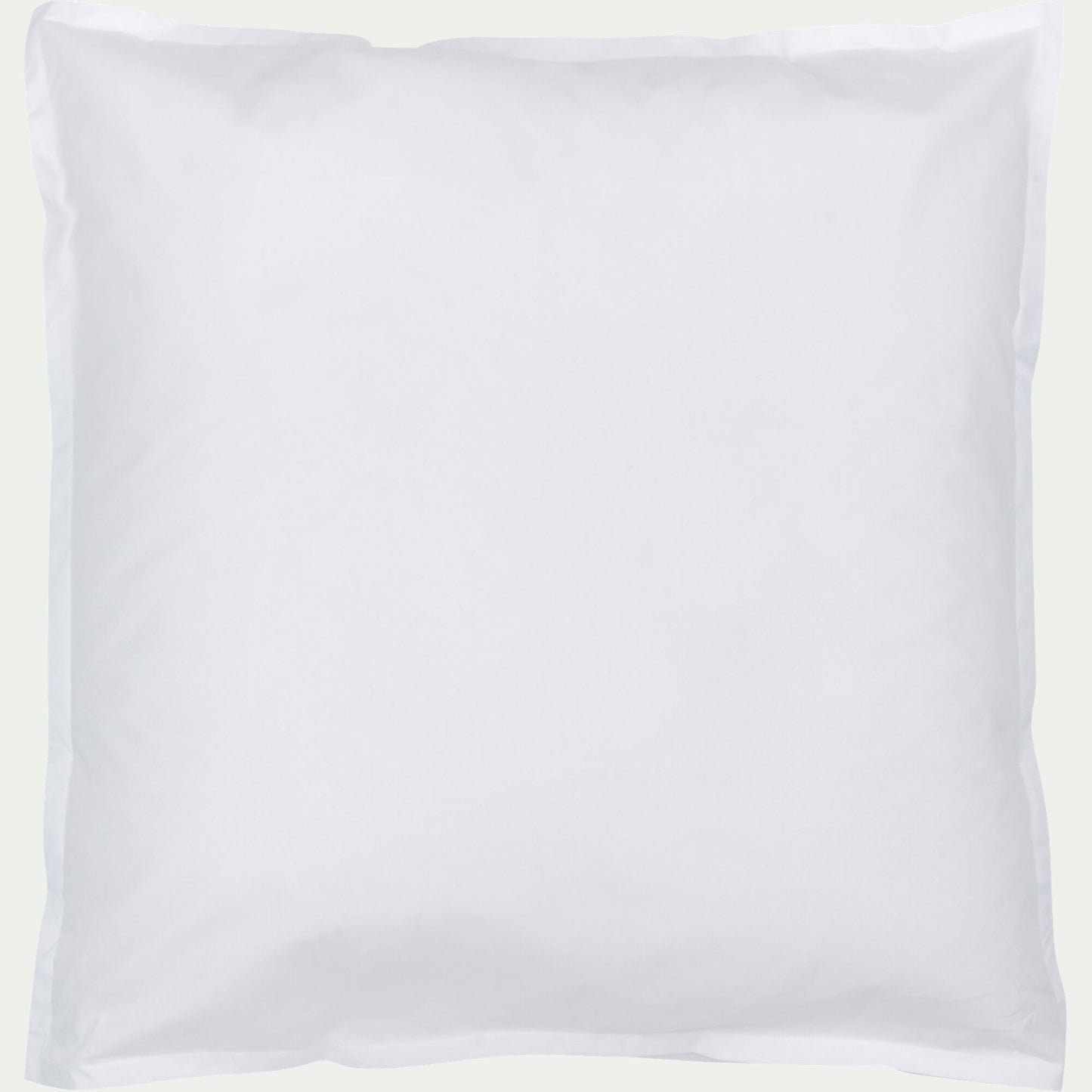 FLORE - Lot de 2 taies d'oreiller en percale de coton - blanc 65x65cm