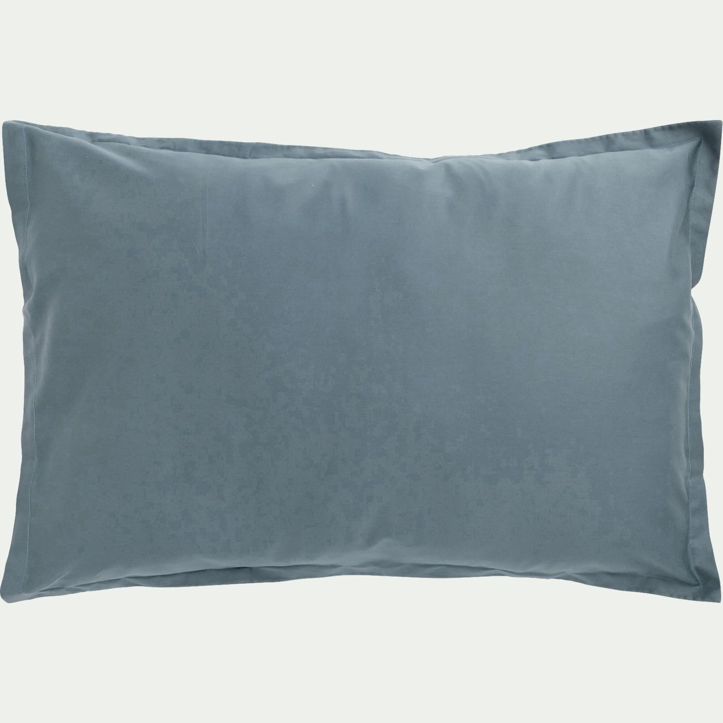 SATINE - Lot de 2 taies d'oreillers en satin lavé de 50x70cm - bleu orage