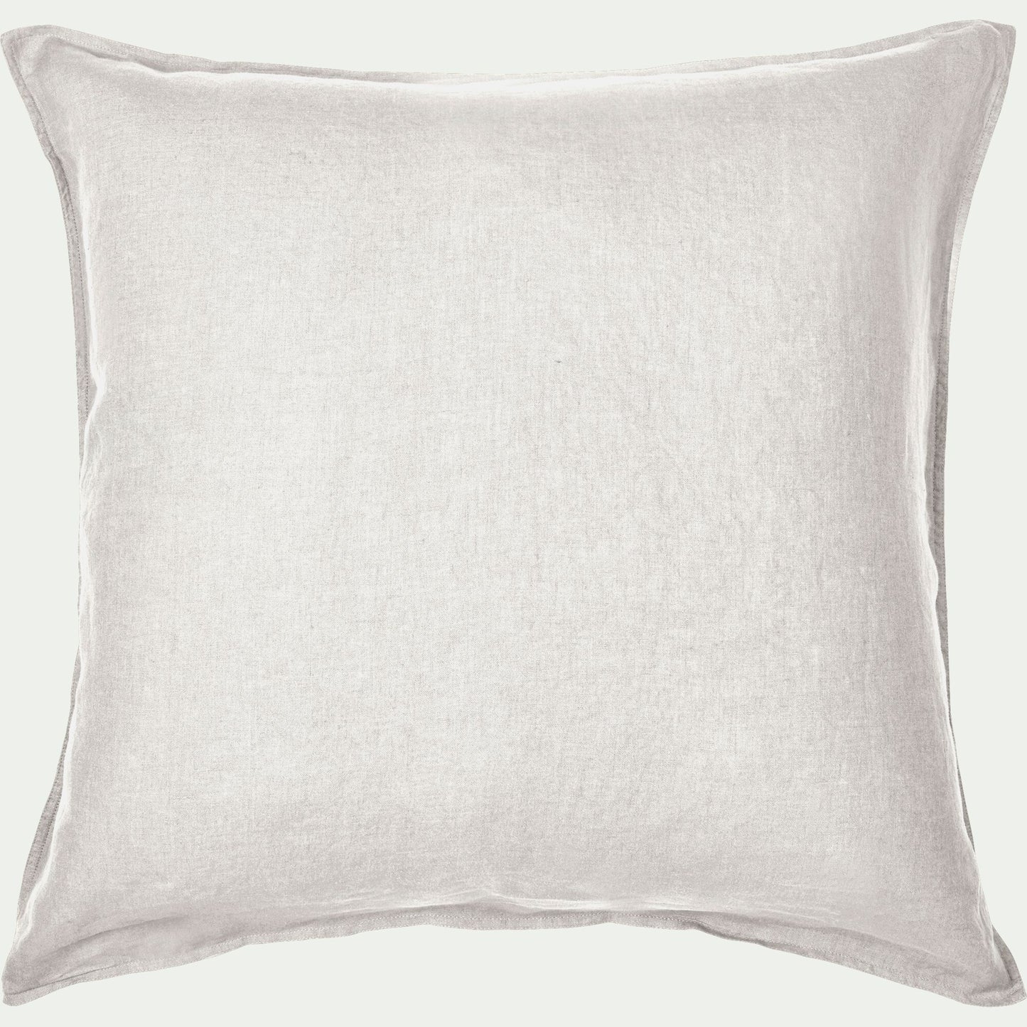 VENCE - Lot de 2 taies d'oreiller en lin lavé - blanc capelan 65x65cm