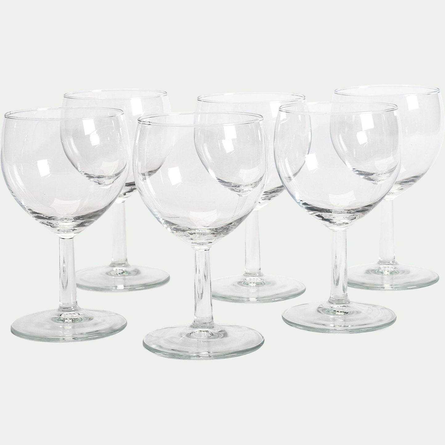 MISTRAL - Coffret de 6 verres à pied 25cl en verre - transparent