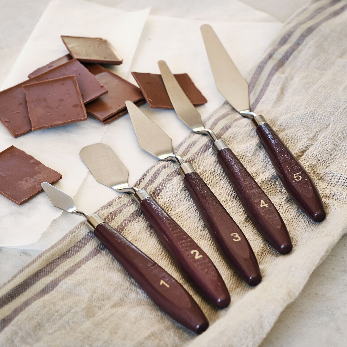 PATISDECOR - Lot de 5 spatules de modelage en inox - argenté