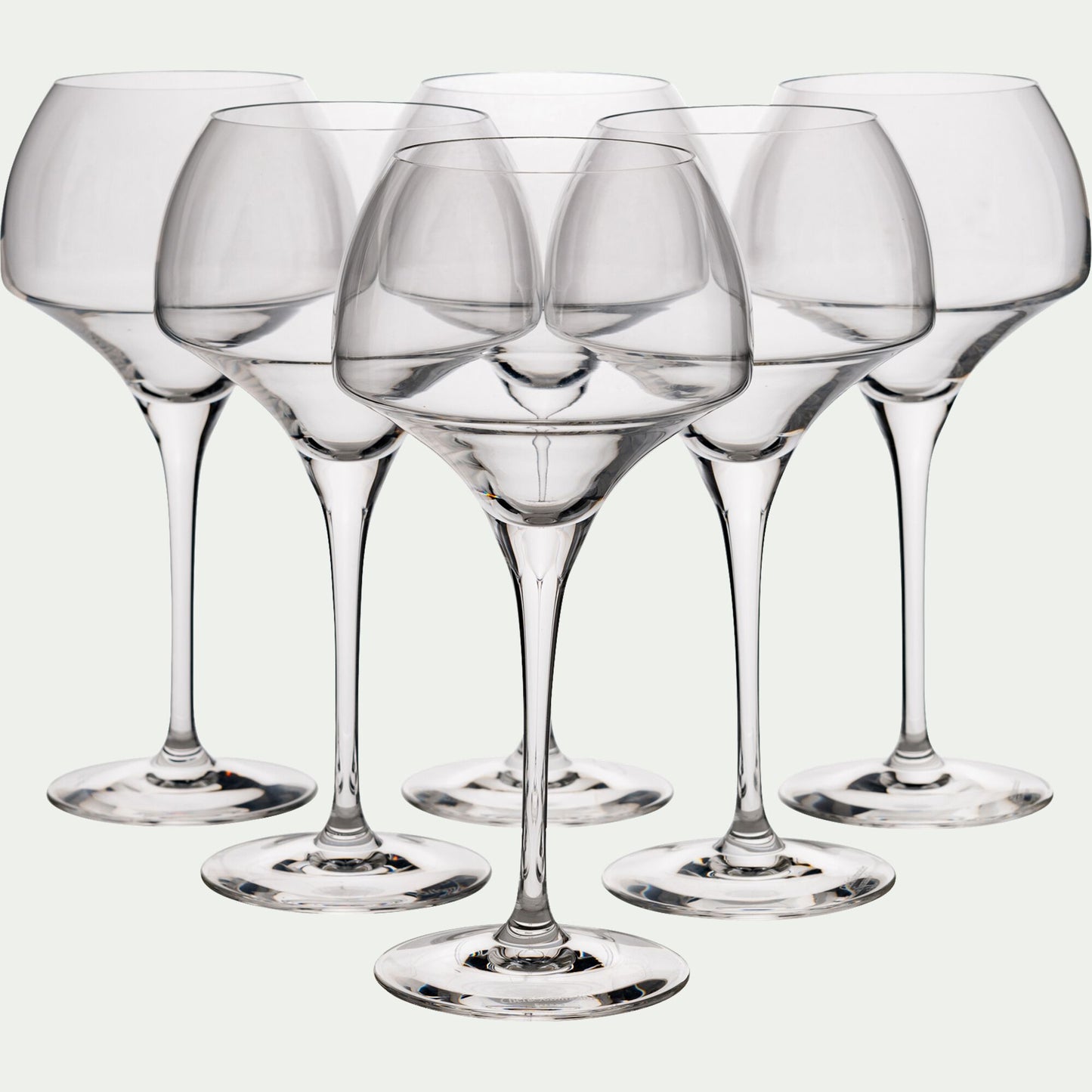 OPEN UP - Coffret de 6 verres à pied en cristallin 55cl - transparent